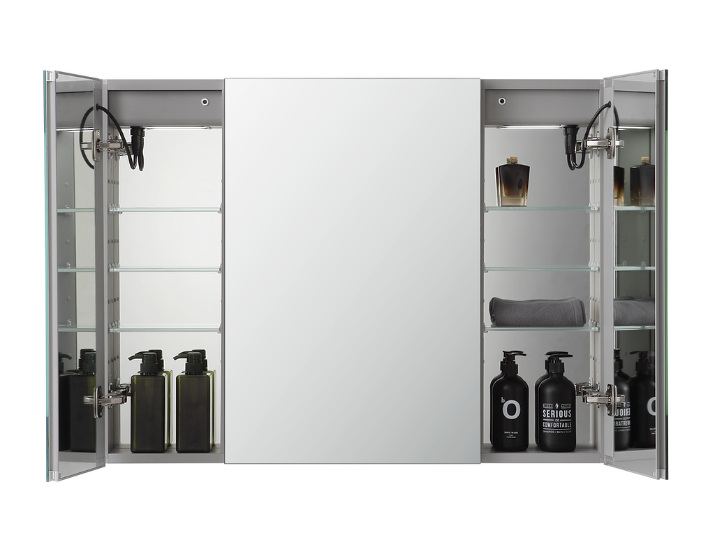 Signature Royale 48x30 LED Lighted Triple Door Medicine Cabinet