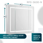 RP-3630 LED Medicine Cabinet by Aquadom