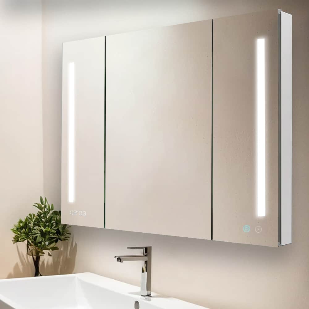 Signature Royale 40x30 LED Lighted Triple Door Medicine Cabinet