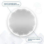 Flame 48 Inches LED Lighted Bathroom Mirror