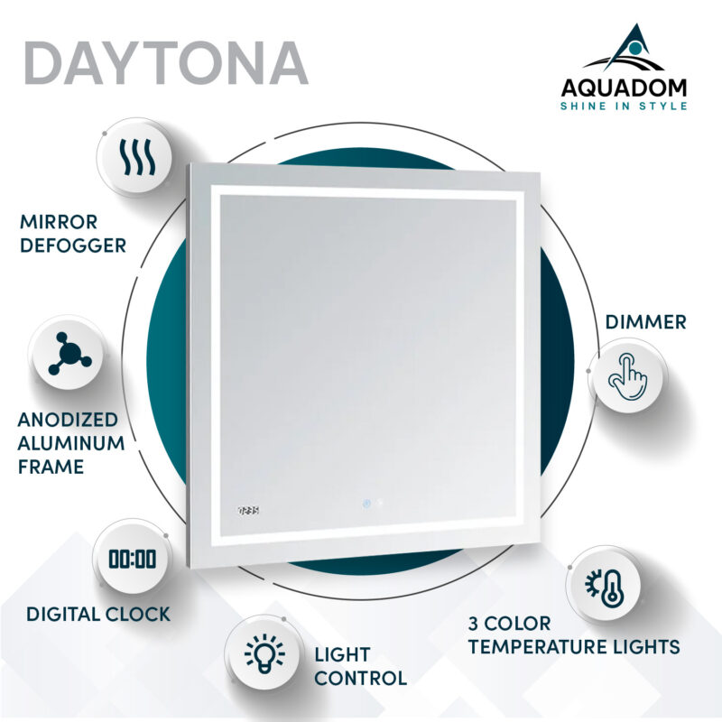 Daytona 30x40 LED Lighted Bathroom Mirror