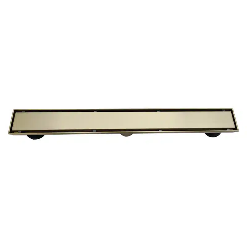 AQUADOM OCEANIC Linear Shower Drain Tile-In, with hair strainer and adjustment feet, Marine-Grade 316 stainless steel