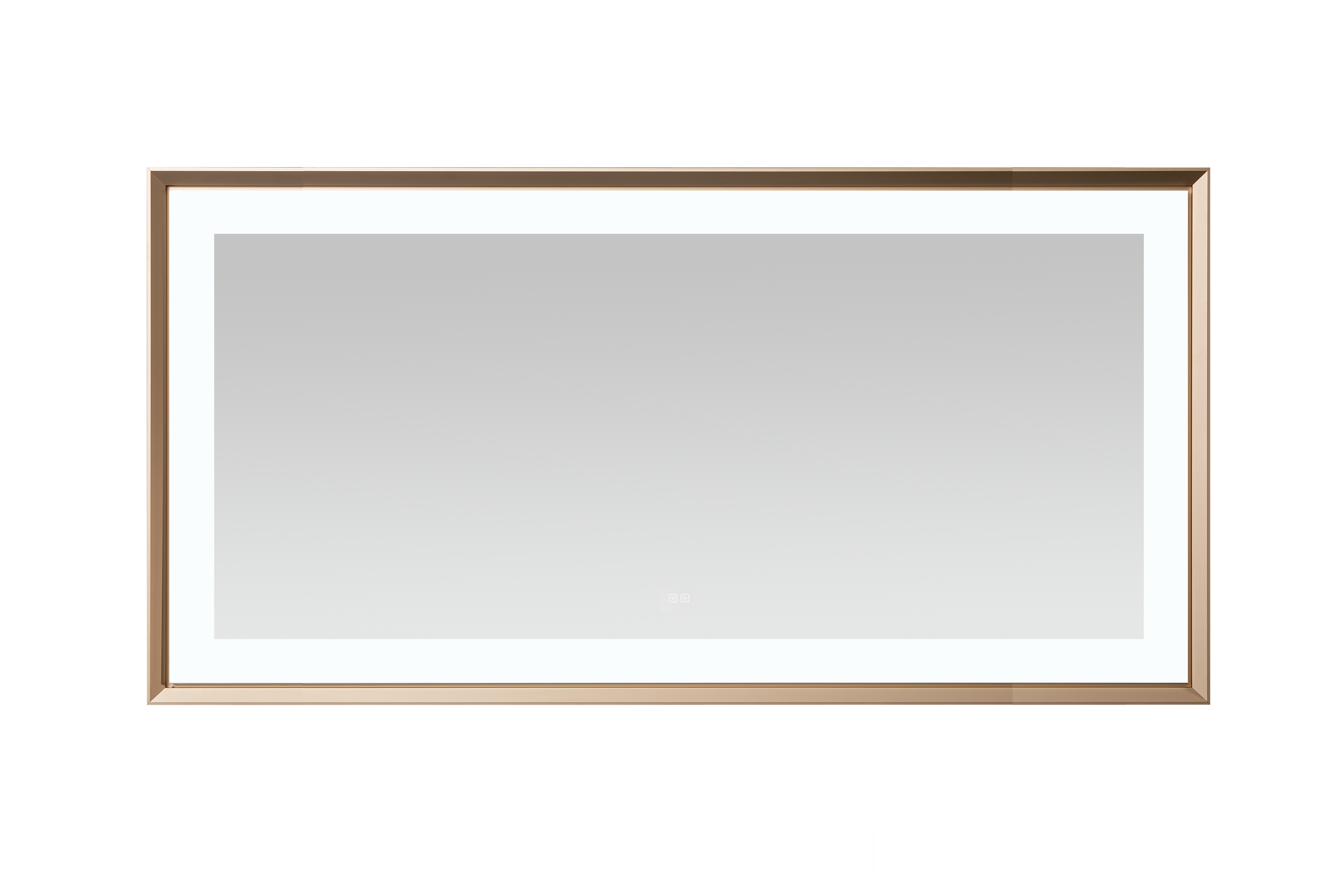  AQUADOM Madison 72"x36"x2.28" LED Lighted Framed Mirror for Bathrooms with Defogger, Dimmer, Touch Control, 3 Color Lighting in Brushed Gold