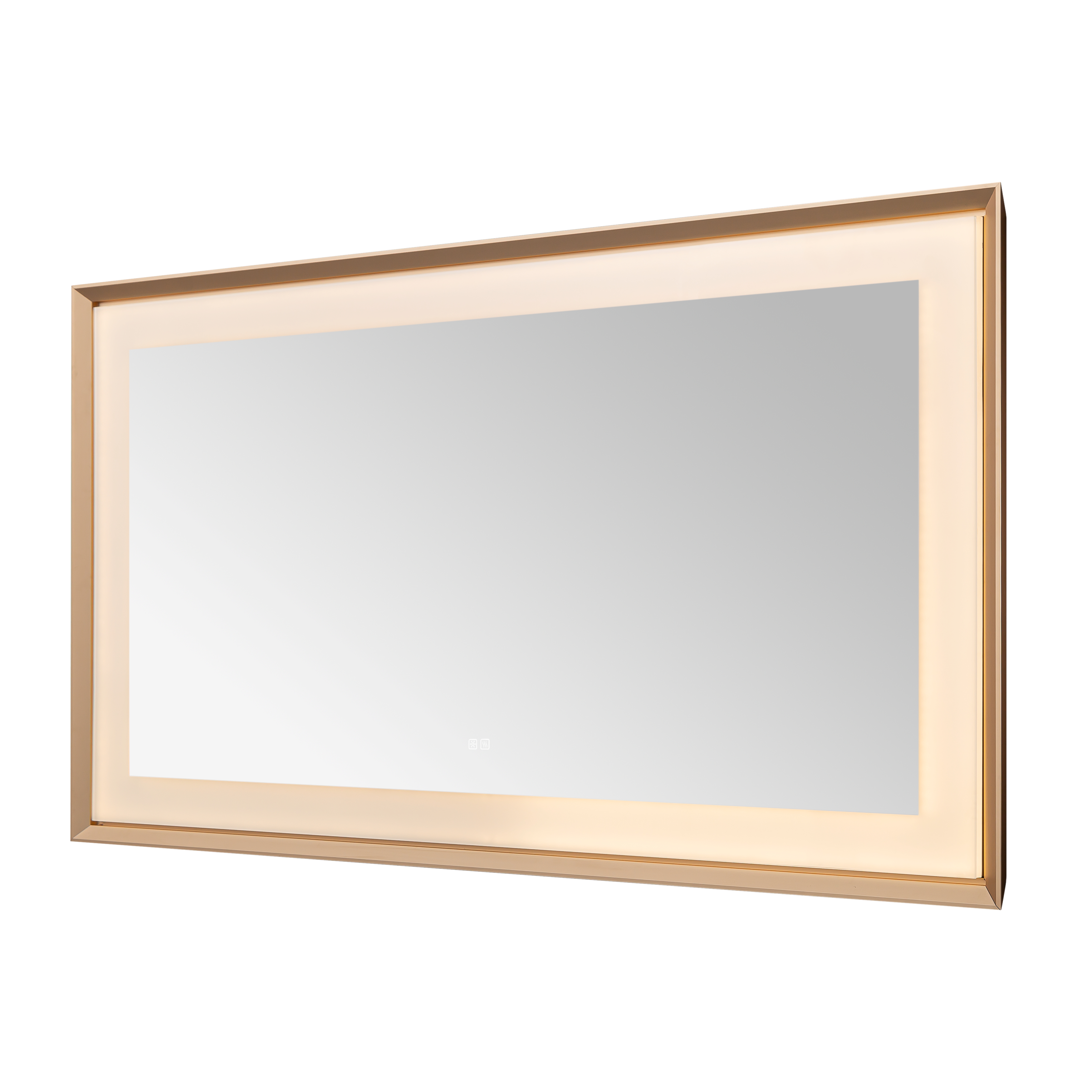  AQUADOM Madison 72"x36"x2.28" LED Lighted Framed Mirror for Bathrooms with Defogger, Dimmer, Touch Control, 3 Color Lighting in Brushed Gold