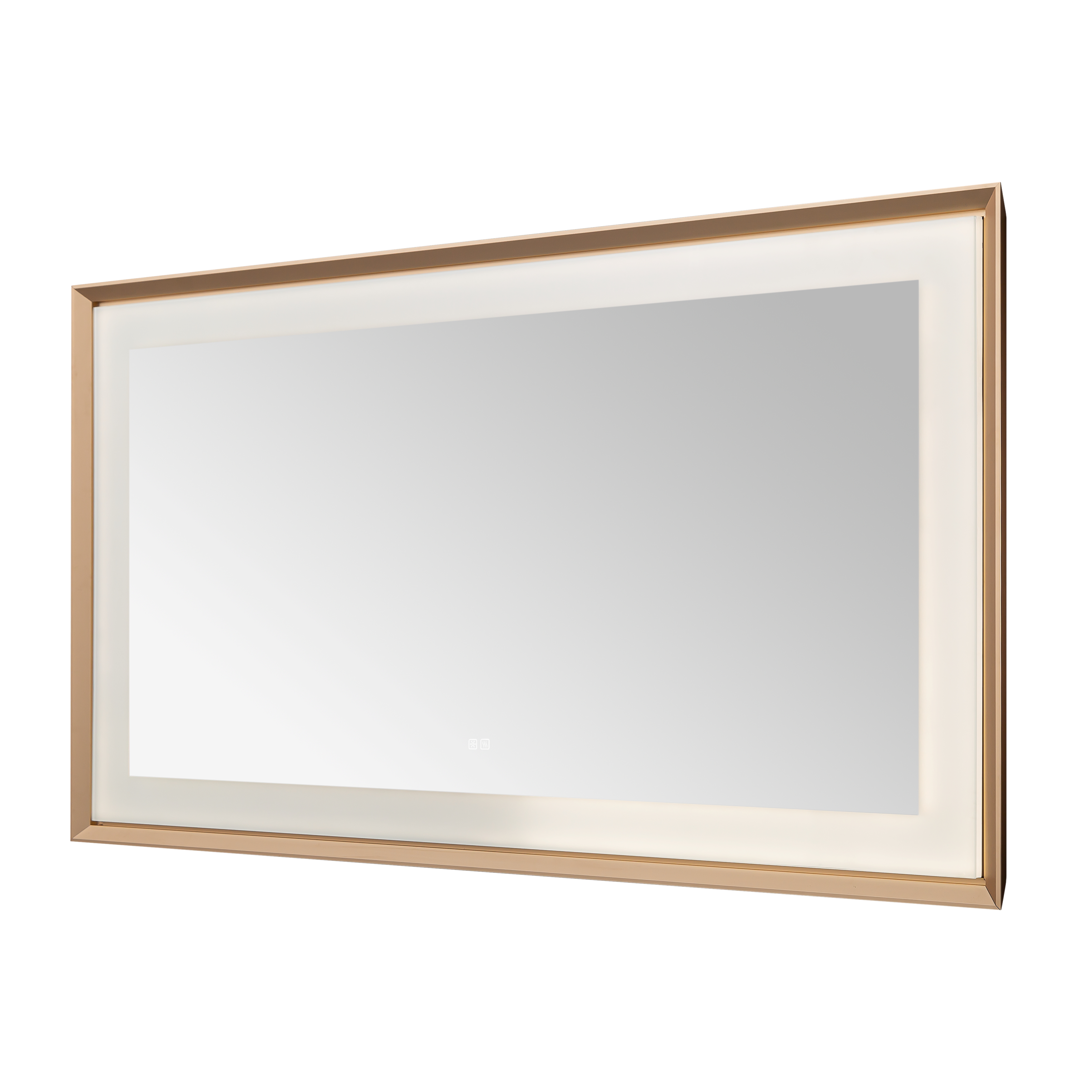  AQUADOM Madison 72"x36"x2.28" LED Lighted Framed Mirror for Bathrooms with Defogger, Dimmer, Touch Control, 3 Color Lighting in Brushed Gold