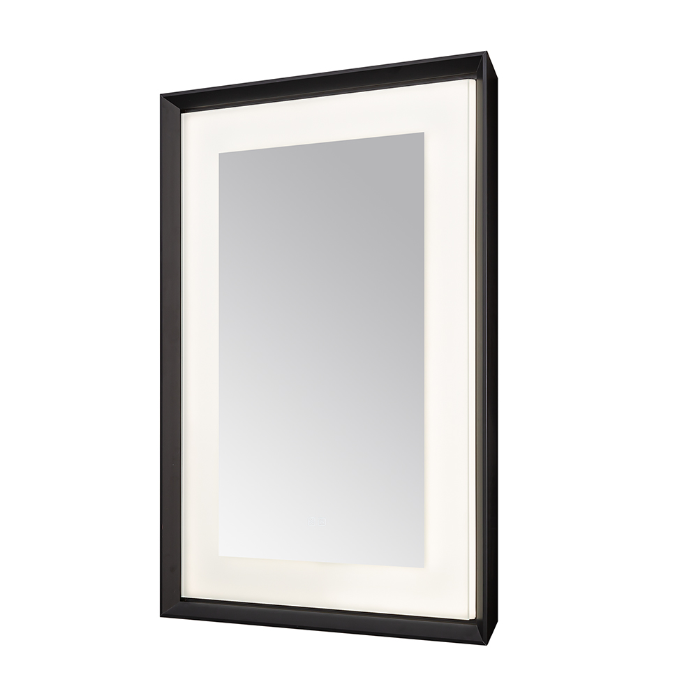  AQUADOM Madison 30"x36"x2.28" LED Lighted Framed Mirror for Bathrooms with Defogger, Dimmer, Touch Control, 3 Color Lighting in Matte Black