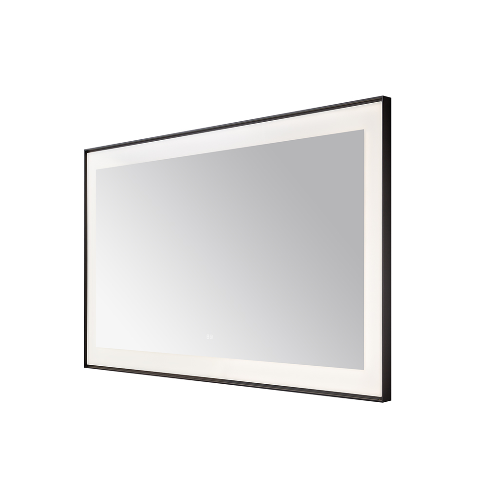  AQUADOM Lexington 60"x36"x2.28" LED Lighted Framed Mirror for Bathrooms with Defogger, Dimmer, Touch Control, 3 Color Lighting in Matte Black