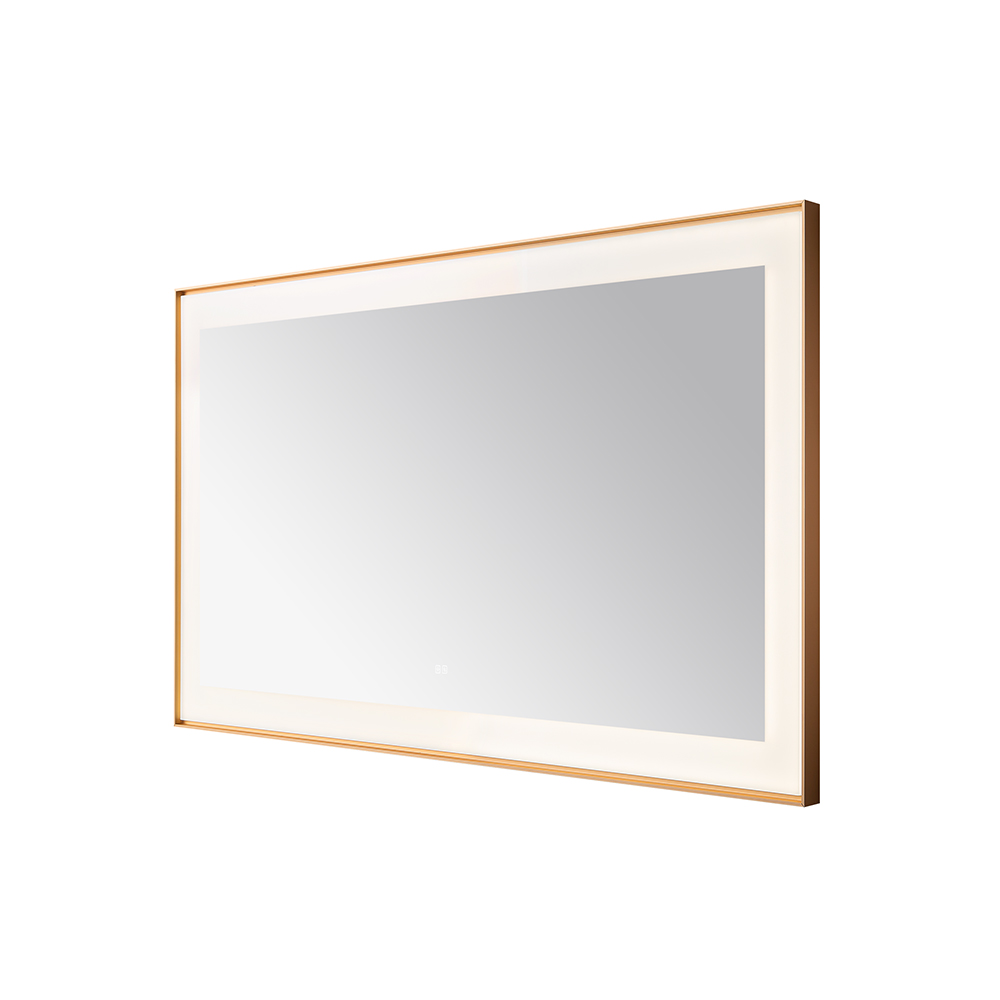  AQUADOM Lexington 60"x36"x2.28" LED Lighted Framed Mirror for Bathrooms with Defogger, Dimmer, Touch Control, 3 Color Lighting in Brushed Gold