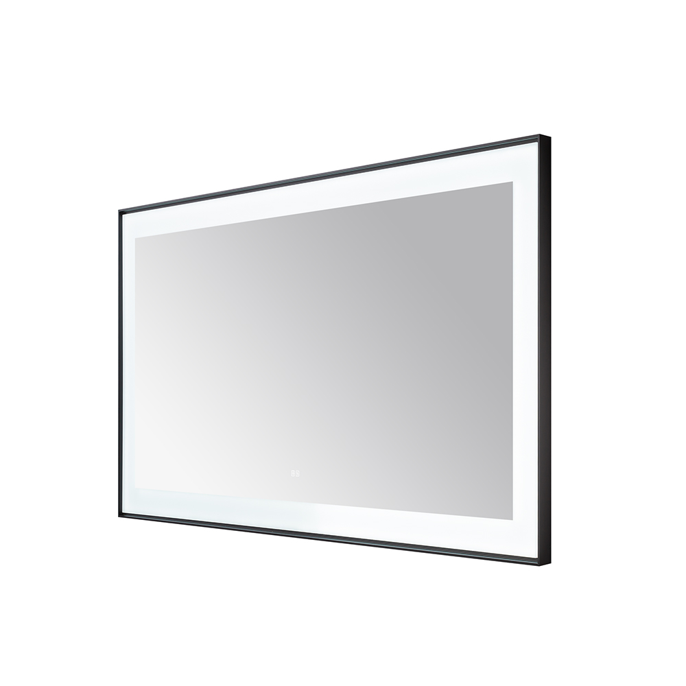  AQUADOM Lexington 60"x36"x2.28" LED Lighted Framed Mirror for Bathrooms with Defogger, Dimmer, Touch Control, 3 Color Lighting in Matte Black
