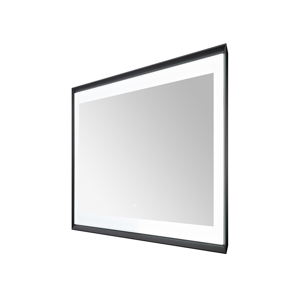  AQUADOM Madison 48"x36"x2.28" LED Lighted Framed Mirror for Bathrooms with Defogger, Dimmer, Touch Control, 3 Color Lighting in Matte Black
