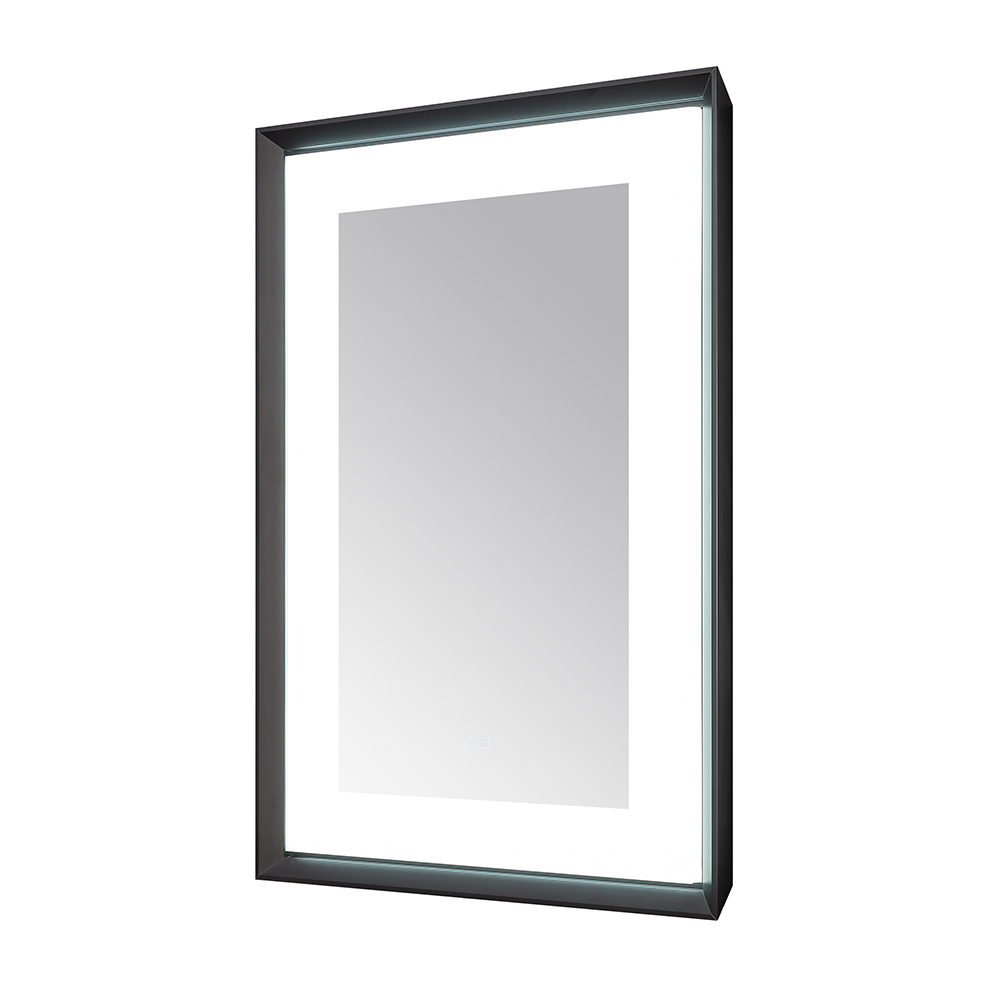 AQUADOM Madison 30"x36"x2.28" LED Lighted Framed Mirror for Bathrooms with Defogger, Dimmer, Touch Control, 3 Color Lighting in Matte Black
