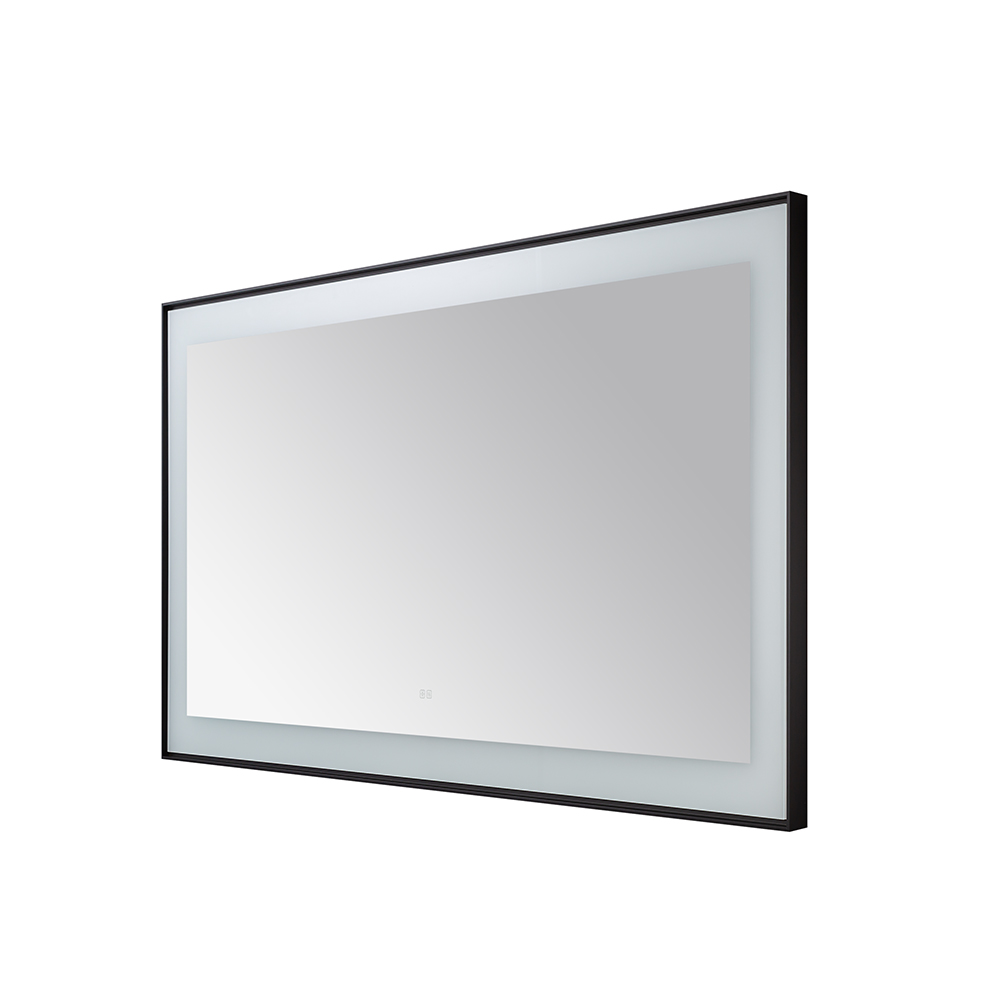  AQUADOM Lexington 60"x36"x2.28" LED Lighted Framed Mirror for Bathrooms with Defogger, Dimmer, Touch Control, 3 Color Lighting in Matte Black