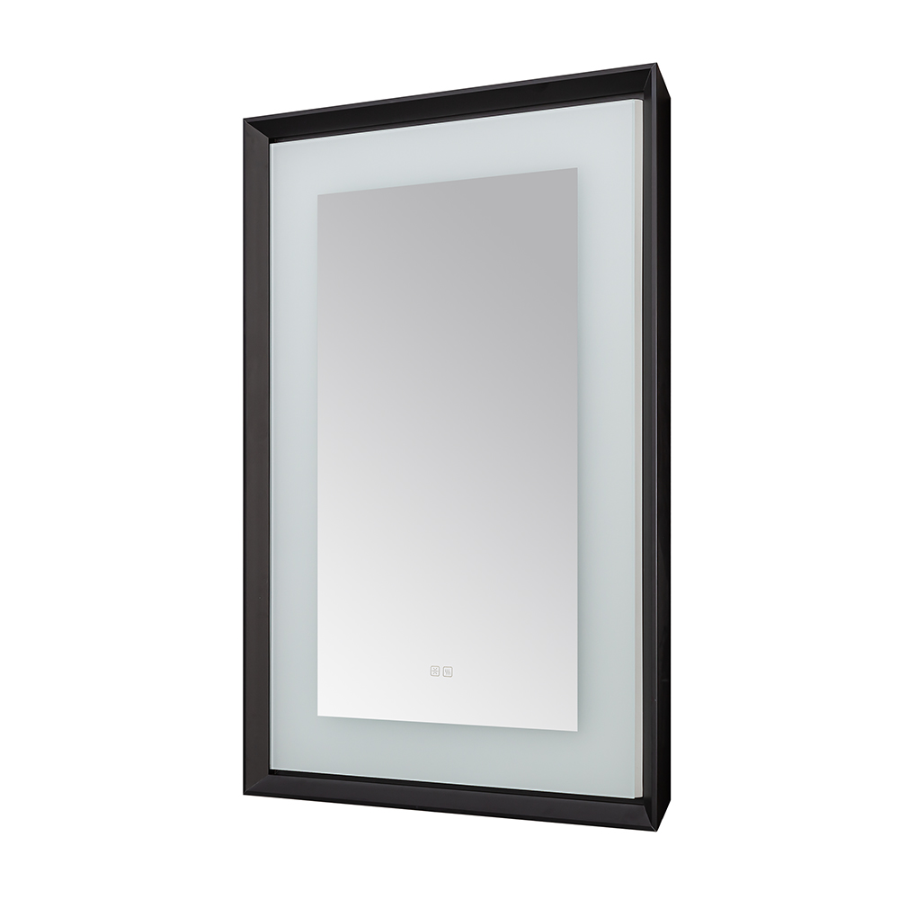  AQUADOM Madison 30"x36"x2.28" LED Lighted Framed Mirror for Bathrooms with Defogger, Dimmer, Touch Control, 3 Color Lighting in Matte Black
