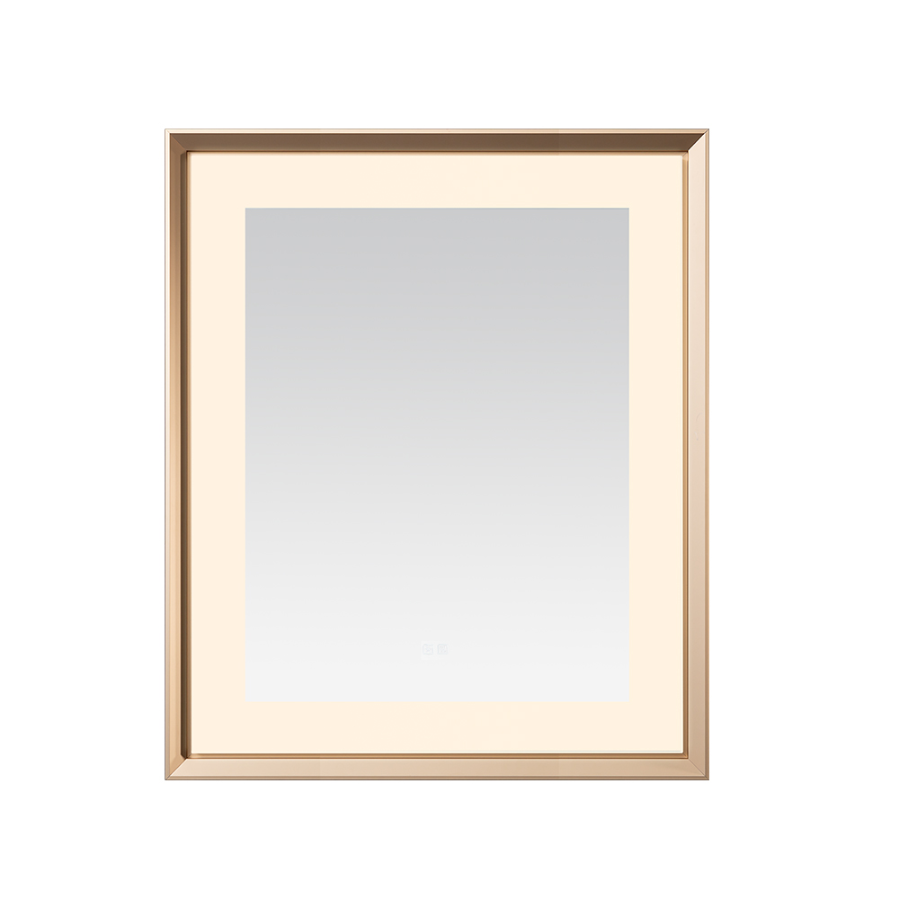  AQUADOM Madison 30"x36"x2.28" LED Lighted Framed Mirror for Bathrooms with Defogger, Dimmer, Touch Control, 3 Color Lighting in Brushed Gold