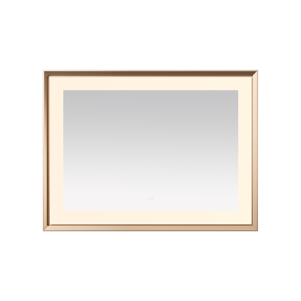  AQUADOM Madison 48"x36"x2.28" LED Lighted Framed Mirror for Bathrooms with Defogger, Dimmer, Touch Control, 3 Color Lighting in Brushed Gold