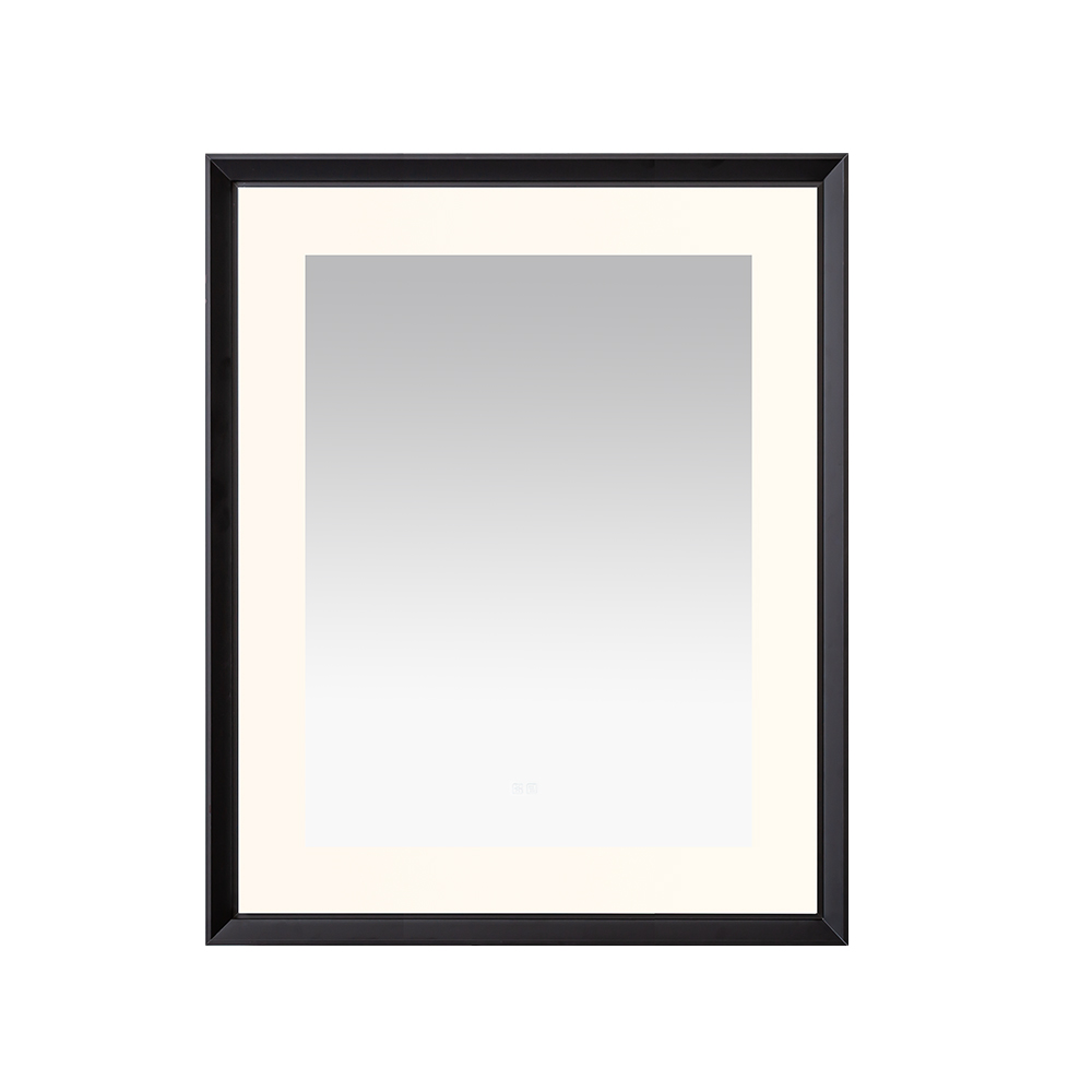  AQUADOM Madison 30"x36"x2.28" LED Lighted Framed Mirror for Bathrooms with Defogger, Dimmer, Touch Control, 3 Color Lighting in Matte Black