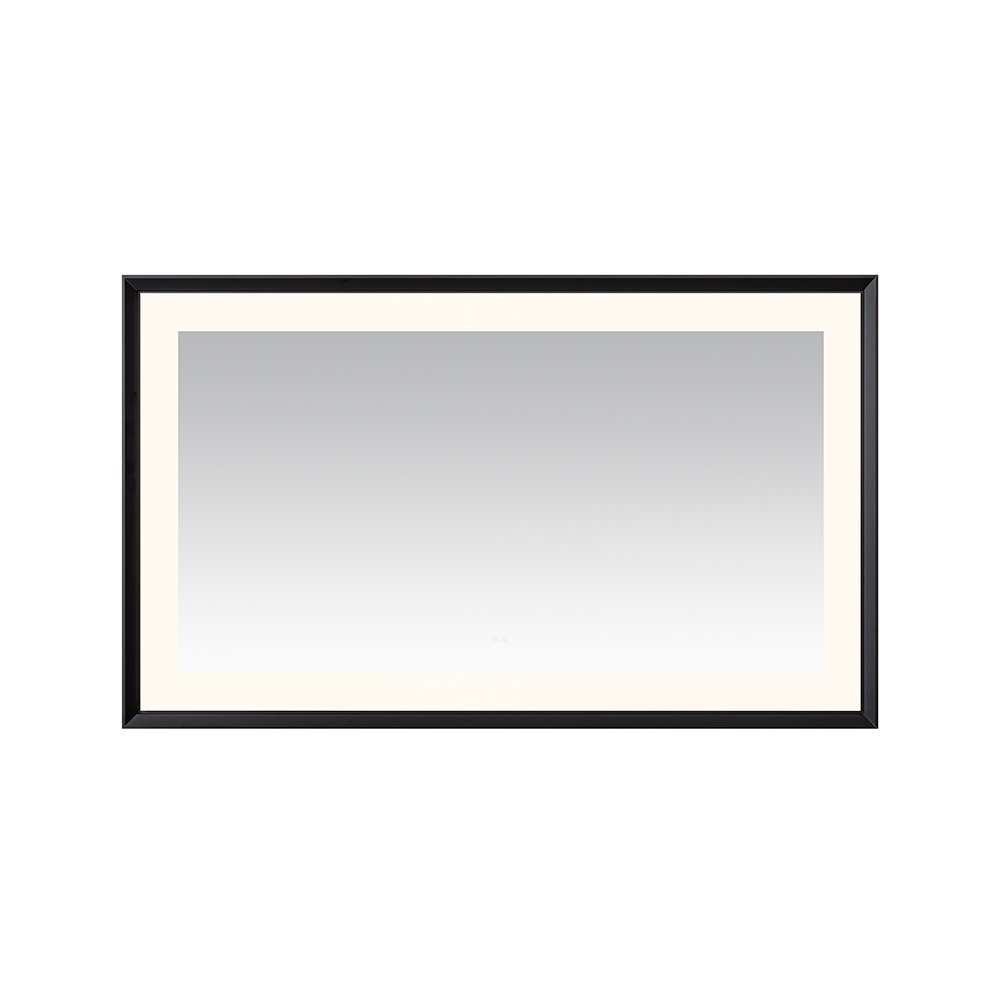  AQUADOM Madison 60"x36"x2.28" LED Lighted Framed Mirror for Bathrooms with Defogger, Dimmer, Touch Control, 3 Color Lighting in Matte Black