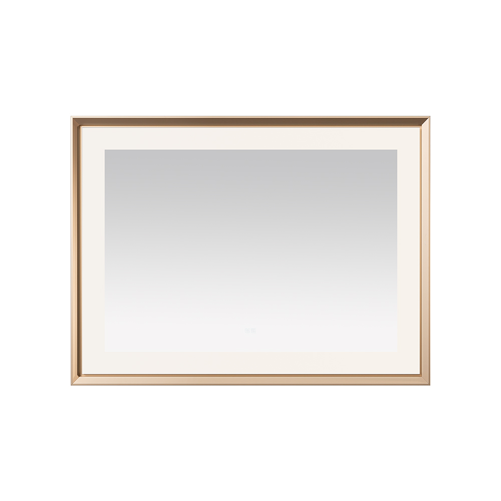  AQUADOM Madison 48"x36"x2.28" LED Lighted Framed Mirror for Bathrooms with Defogger, Dimmer, Touch Control, 3 Color Lighting in Brushed Gold