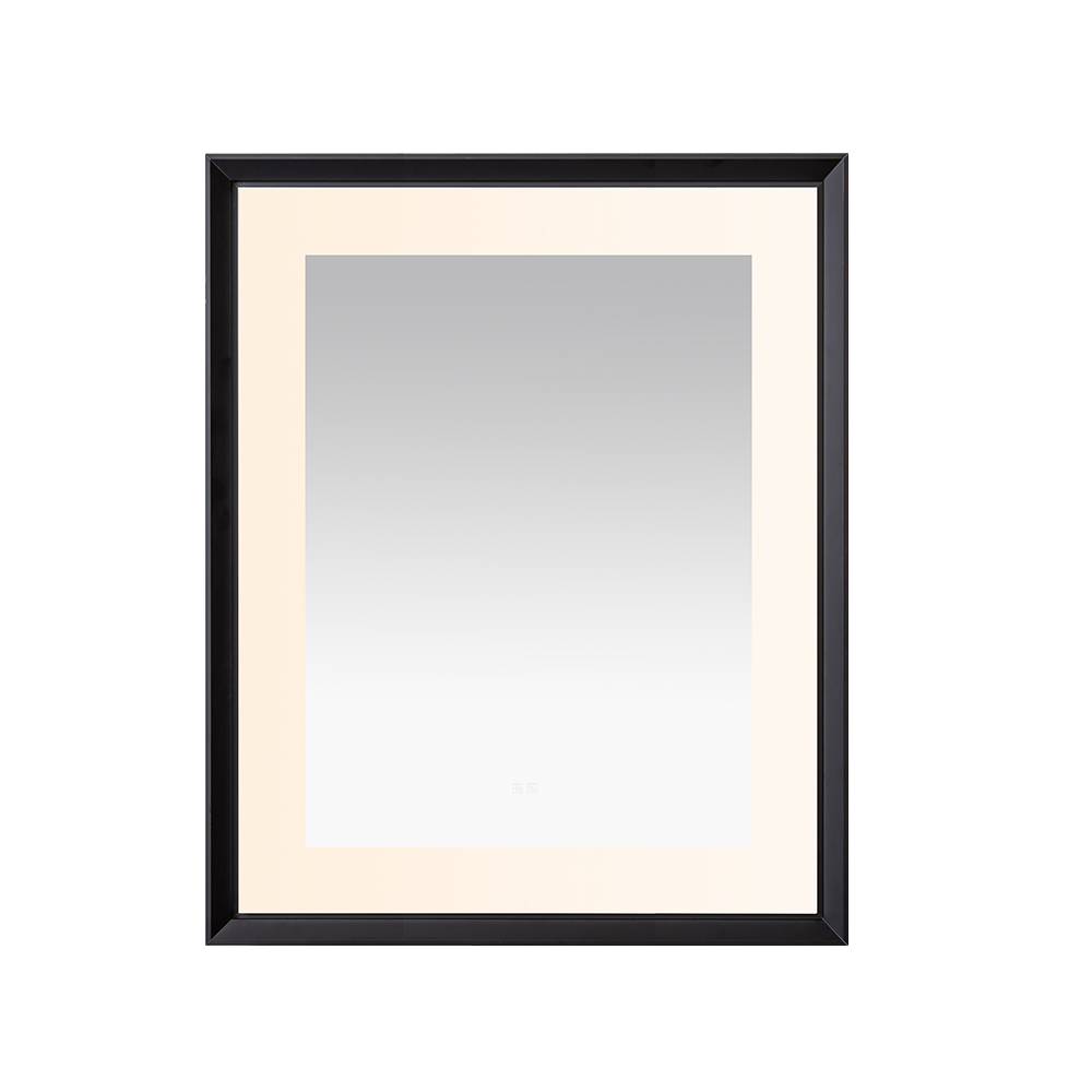  AQUADOM Madison 30"x36"x2.28" LED Lighted Framed Mirror for Bathrooms with Defogger, Dimmer, Touch Control, 3 Color Lighting in Matte Black