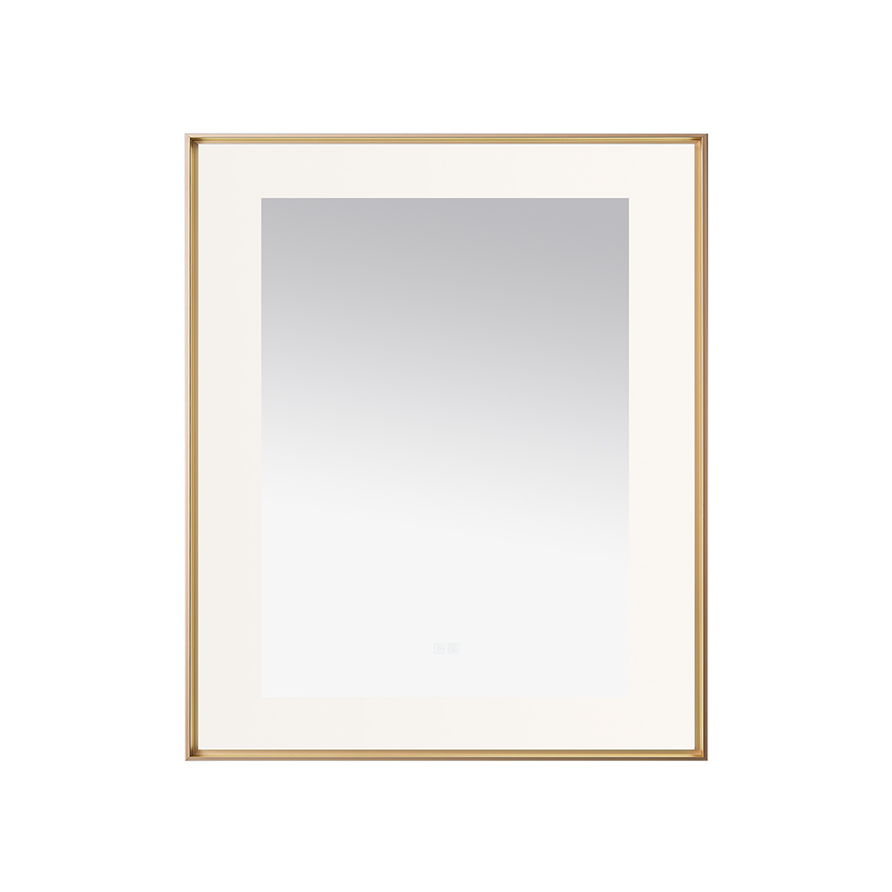  AQUADOM Lexington 30"x36"x2.28" LED Lighted Framed Mirror for Bathrooms with Defogger, Dimmer, Touch Control, 3 Color Lighting in Brushed Gold