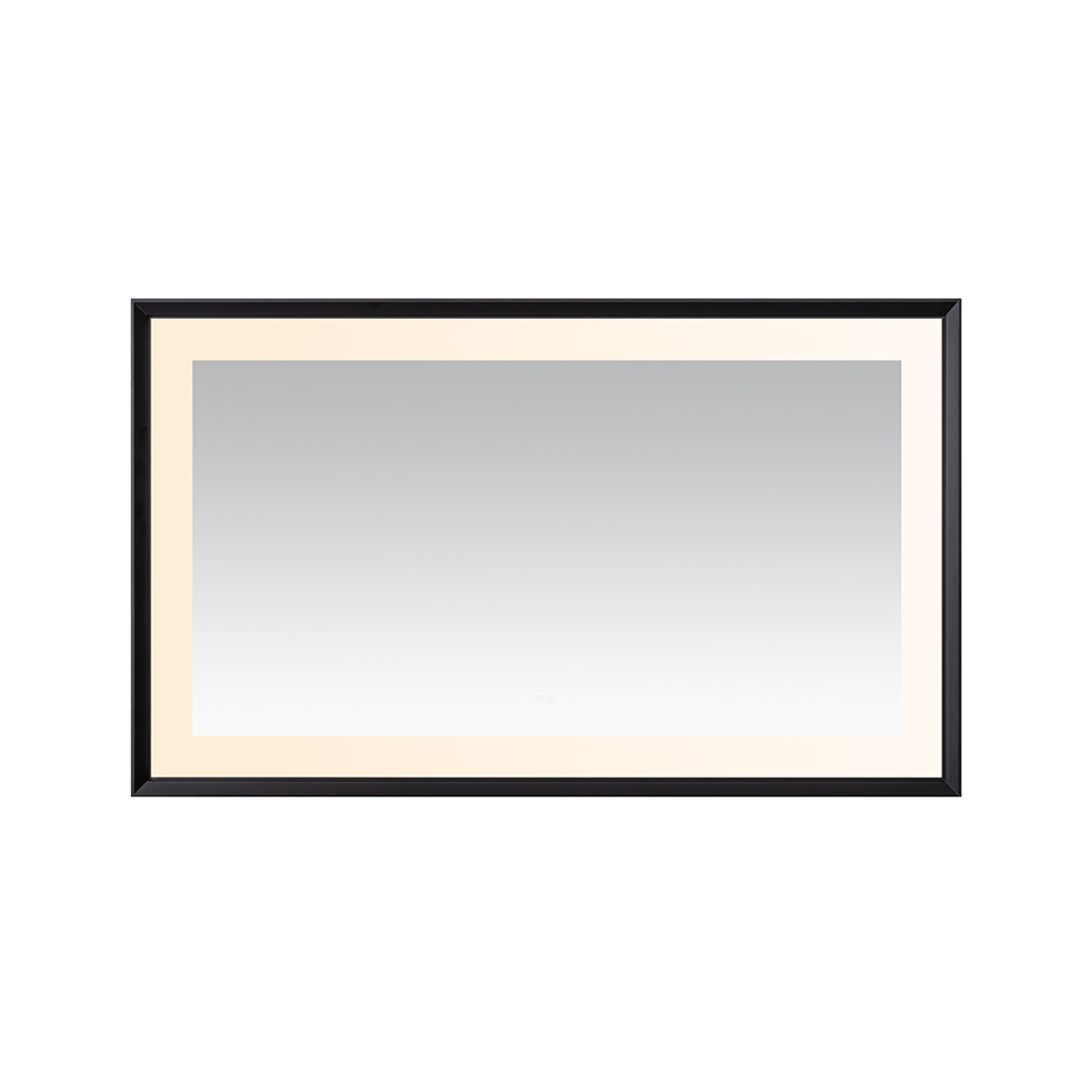  AQUADOM Madison 60"x36"x2.28" LED Lighted Framed Mirror for Bathrooms with Defogger, Dimmer, Touch Control, 3 Color Lighting in Matte Black