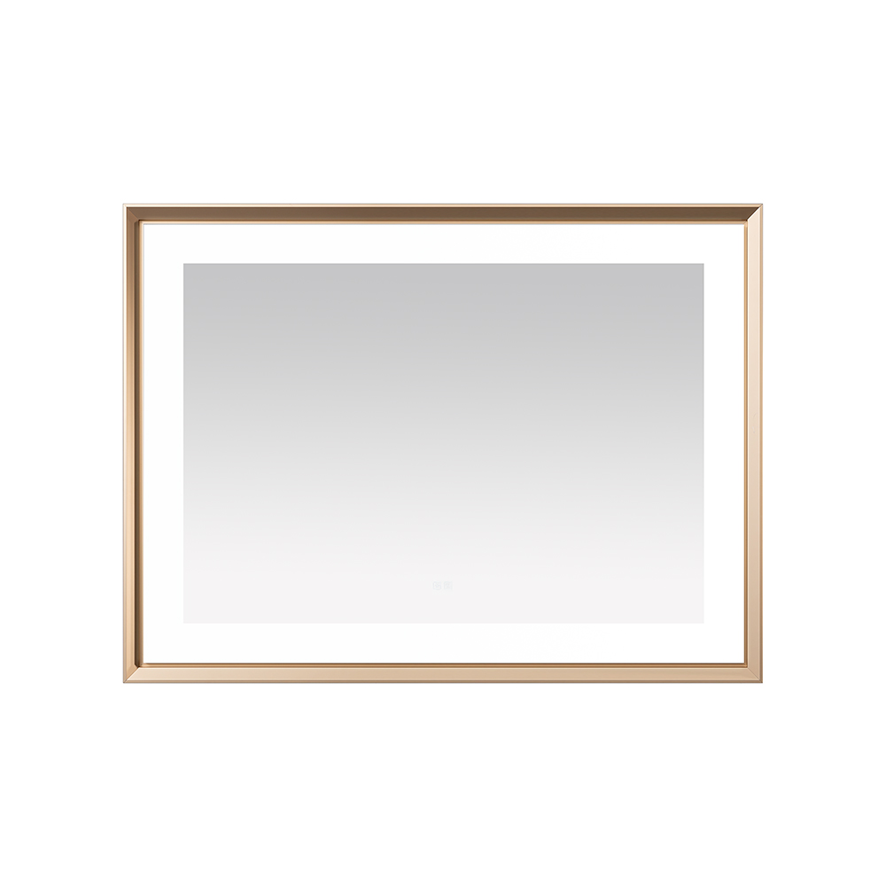  AQUADOM Madison 48"x36"x2.28" LED Lighted Framed Mirror for Bathrooms with Defogger, Dimmer, Touch Control, 3 Color Lighting in Brushed Gold