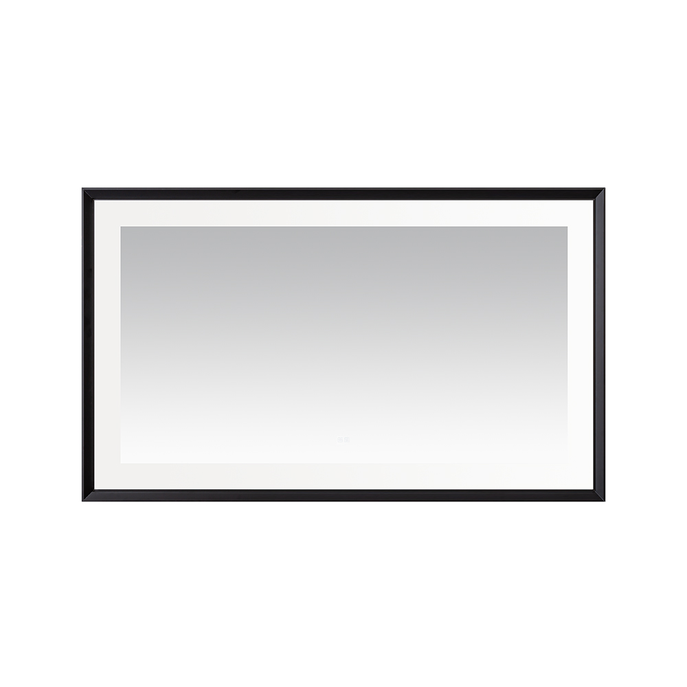  AQUADOM Madison 60"x36"x2.28" LED Lighted Framed Mirror for Bathrooms with Defogger, Dimmer, Touch Control, 3 Color Lighting in Matte Black