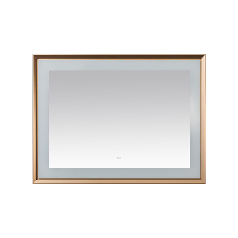  AQUADOM Madison 48"x36"x2.28" LED Lighted Framed Mirror for Bathrooms with Defogger, Dimmer, Touch Control, 3 Color Lighting in Brushed Gold
