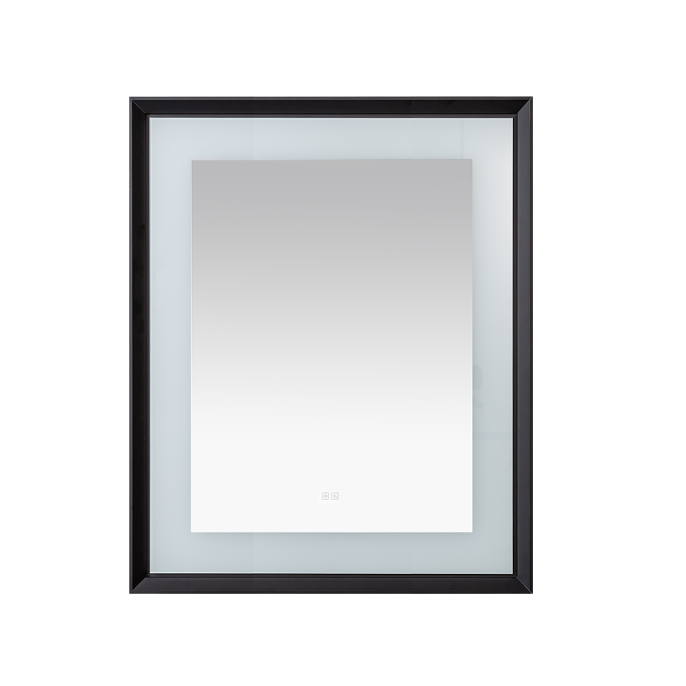  AQUADOM Madison 30"x36"x2.28" LED Lighted Framed Mirror for Bathrooms with Defogger, Dimmer, Touch Control, 3 Color Lighting in Matte Black