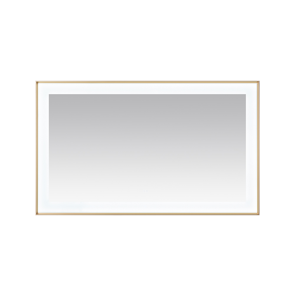  AQUADOM Lexington 60"x36"x2.28" LED Lighted Framed Mirror for Bathrooms with Defogger, Dimmer, Touch Control, 3 Color Lighting in Brushed Gold