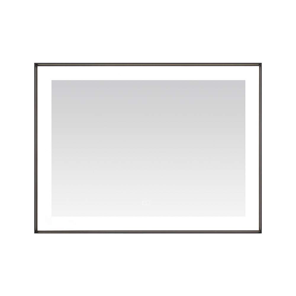  AQUADOM Lexington 48"x36"x2.28" LED Lighted Framed Mirror for Bathrooms with Defogger, Dimmer, Touch Control, 3 Color Lighting in Matte Black