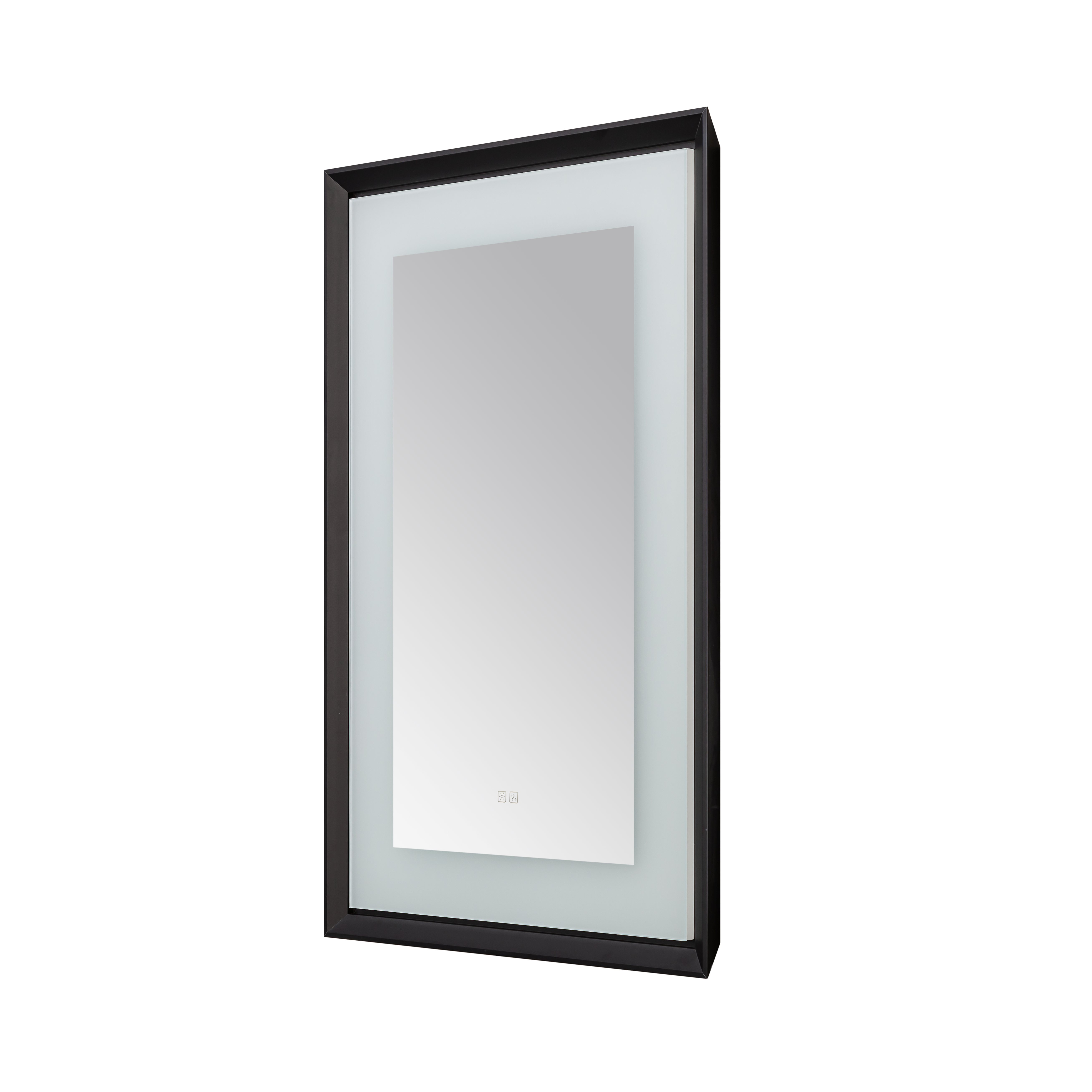  AQUADOM Madison 24"x36"x2.28" LED Lighted Framed Mirror for Bathrooms with Defogger, Dimmer, Touch Control, 3 Color Lighting in Matte Black