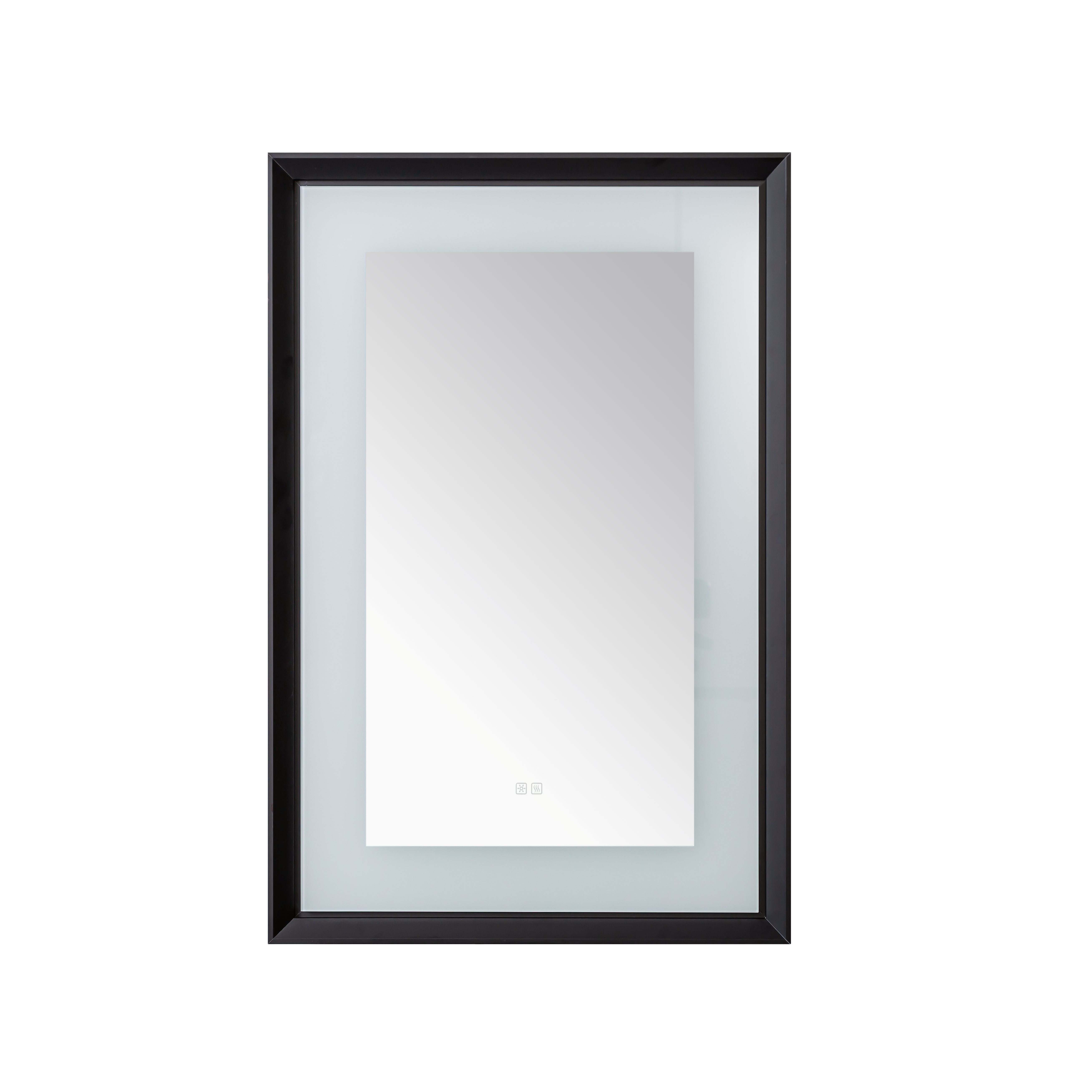  AQUADOM Madison 24"x36"x2.28" LED Lighted Framed Mirror for Bathrooms with Defogger, Dimmer, Touch Control, 3 Color Lighting in Matte Black