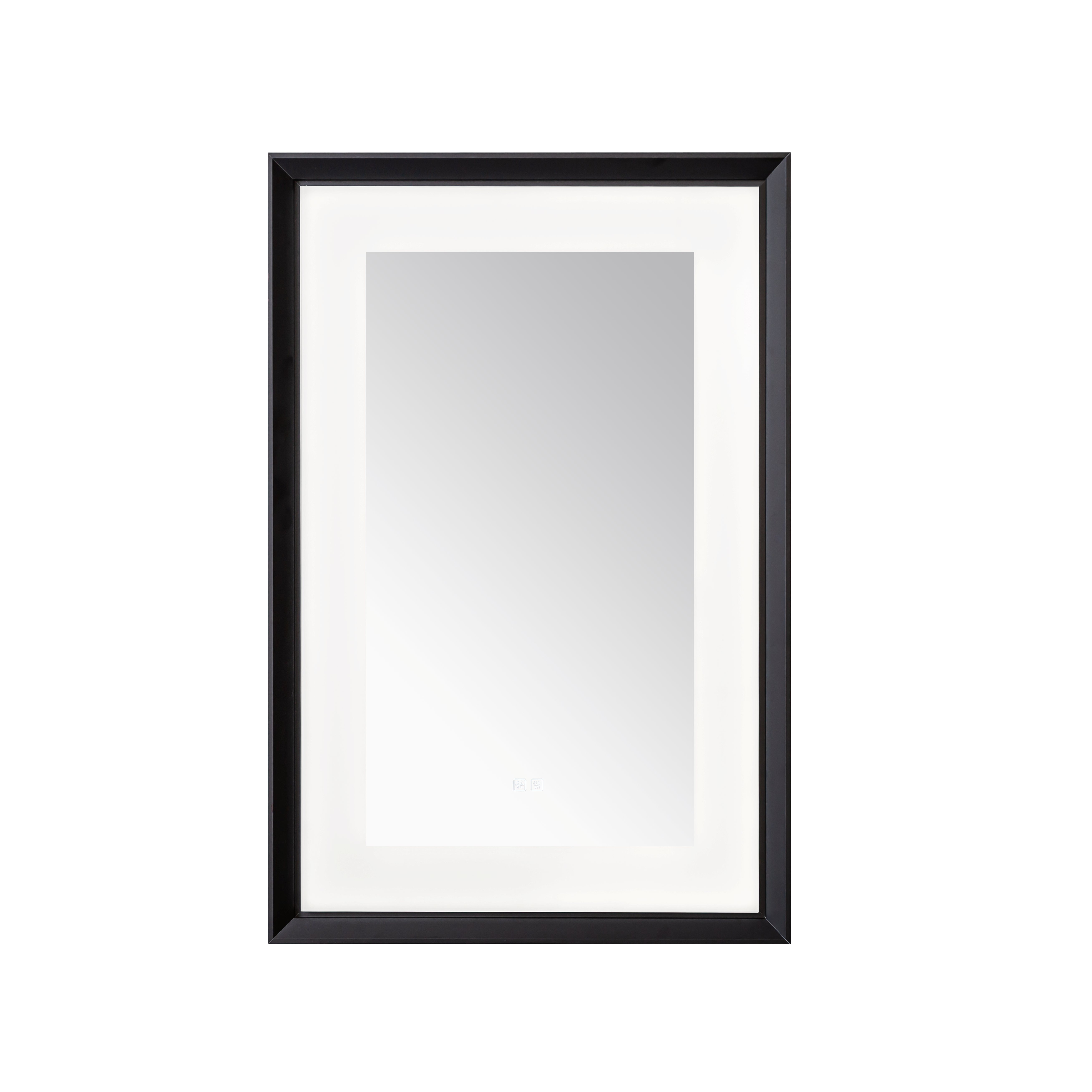  AQUADOM Madison 24"x36"x2.28" LED Lighted Framed Mirror for Bathrooms with Defogger, Dimmer, Touch Control, 3 Color Lighting in Matte Black