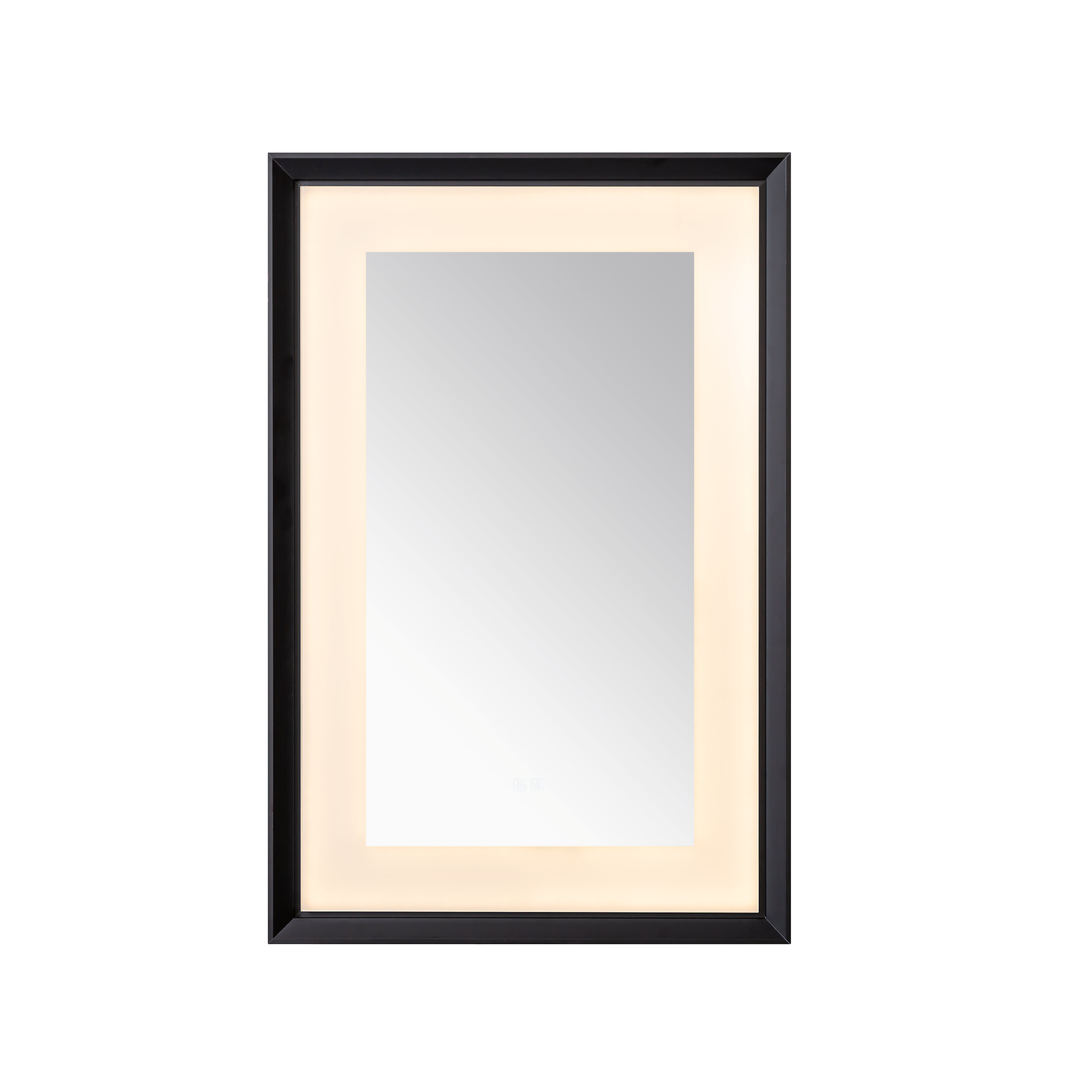  AQUADOM Madison 24"x36"x2.28" LED Lighted Framed Mirror for Bathrooms with Defogger, Dimmer, Touch Control, 3 Color Lighting in Matte Black