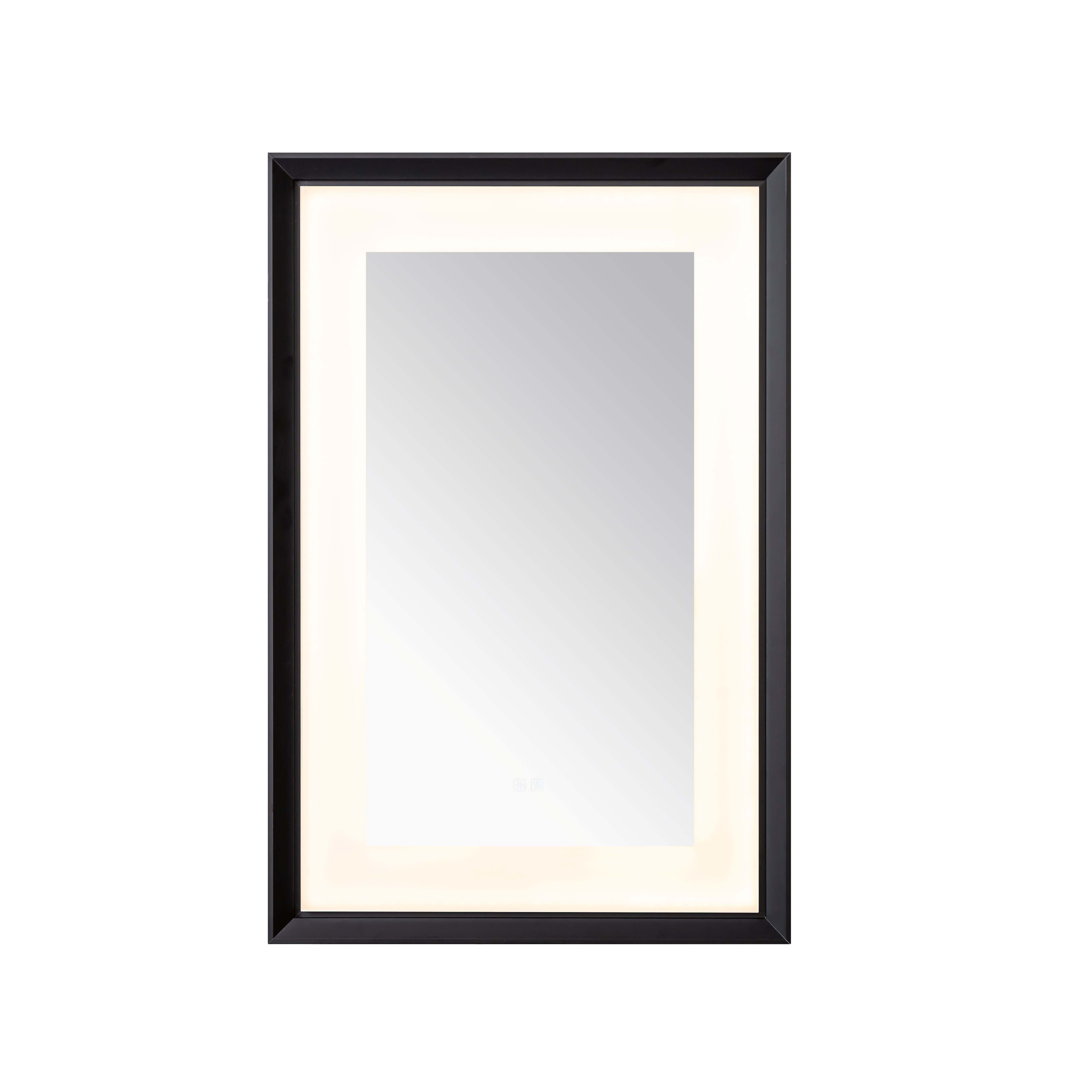  AQUADOM Madison 24"x36"x2.28" LED Lighted Framed Mirror for Bathrooms with Defogger, Dimmer, Touch Control, 3 Color Lighting in Matte Black