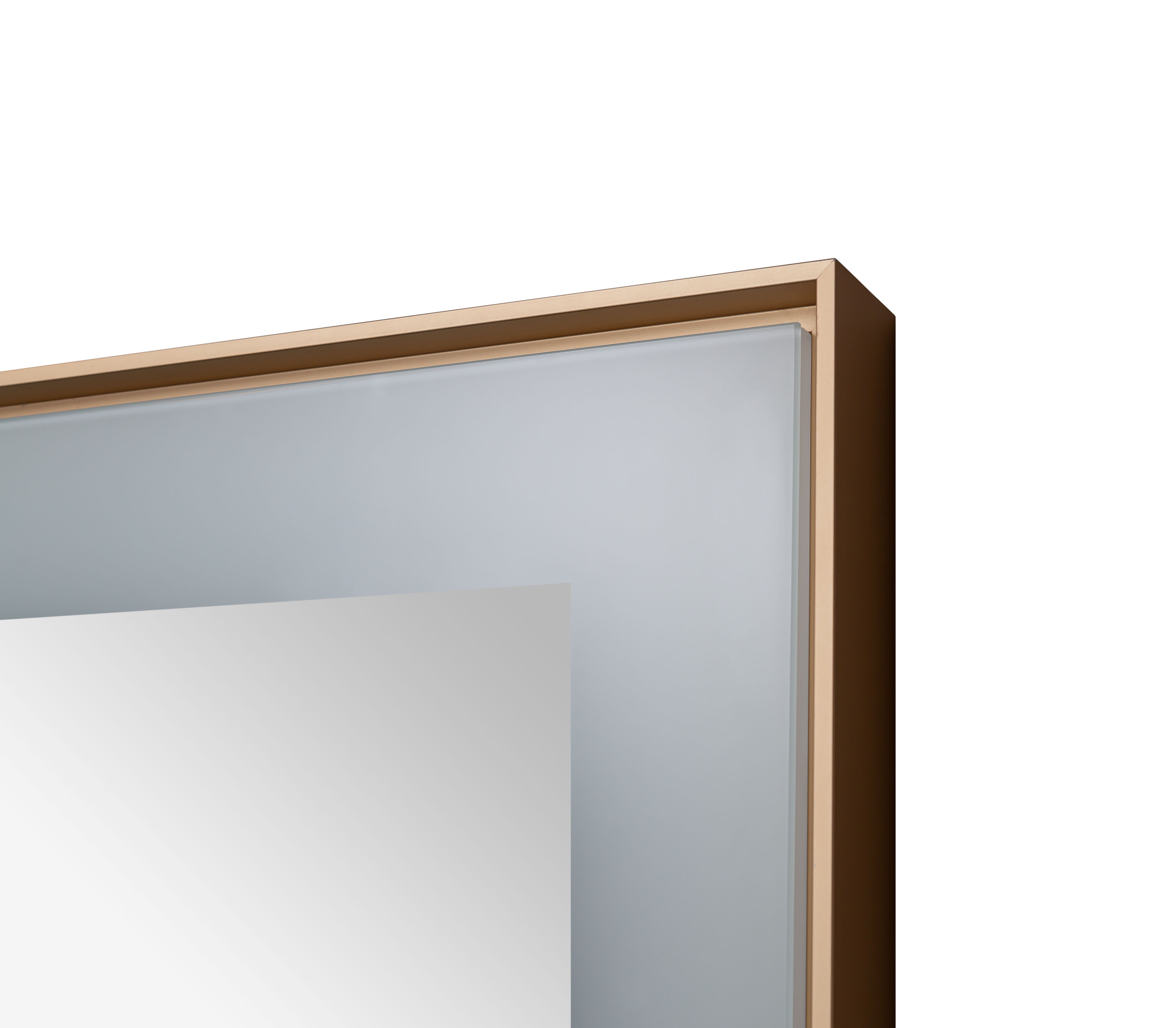 AQUADOM Lexington 24"x36"x2.28"LED Lighted Framed Mirror for Bathrooms with Defogger, Dimmer, Touch Control, 3 Color Lighting in Brushed Gold