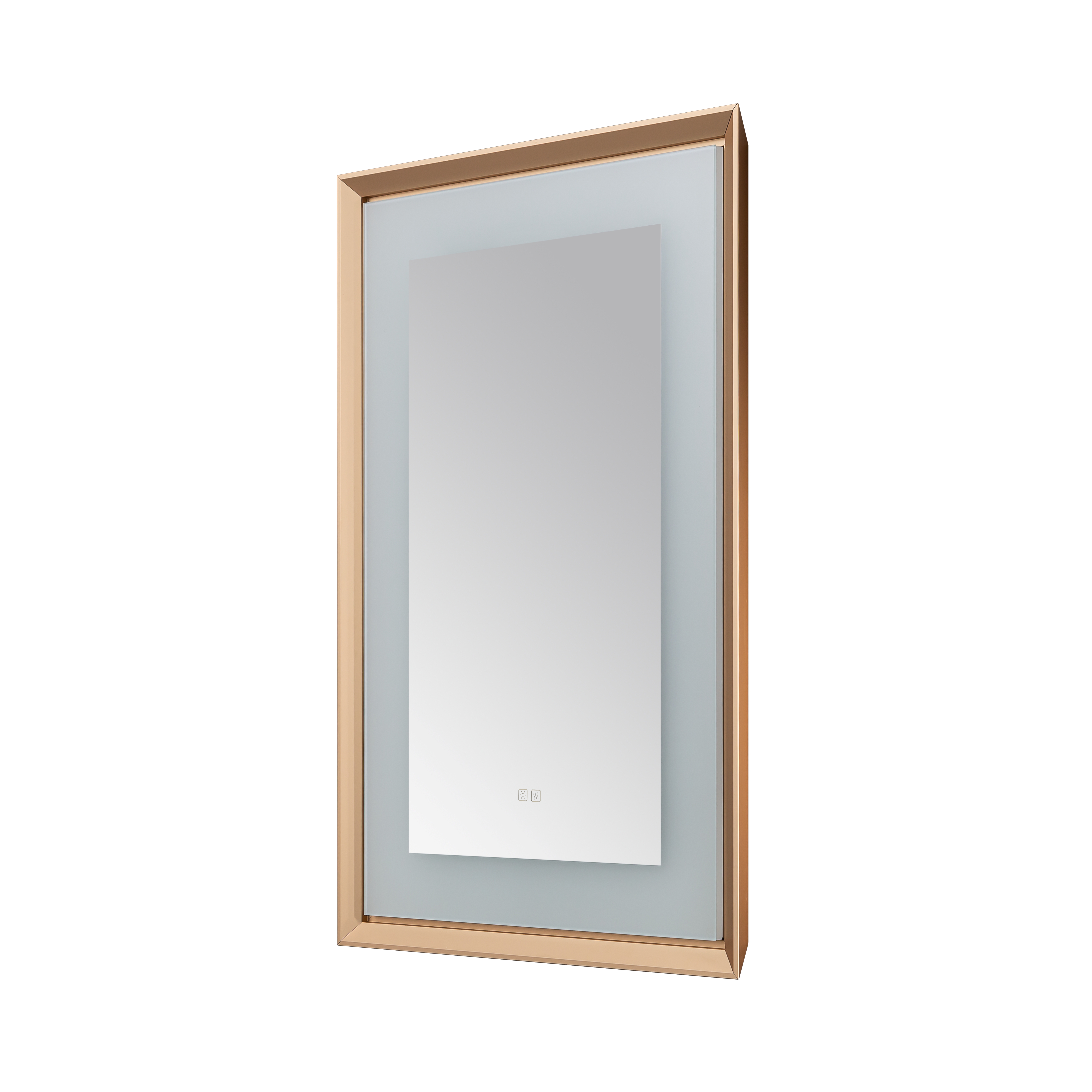  AQUADOM Madison 24"x36"x2.28"LED Lighted Framed Mirror for Bathrooms with Defogger, Dimmer, Touch Control, 3 Color Lighting in Brushed Gold