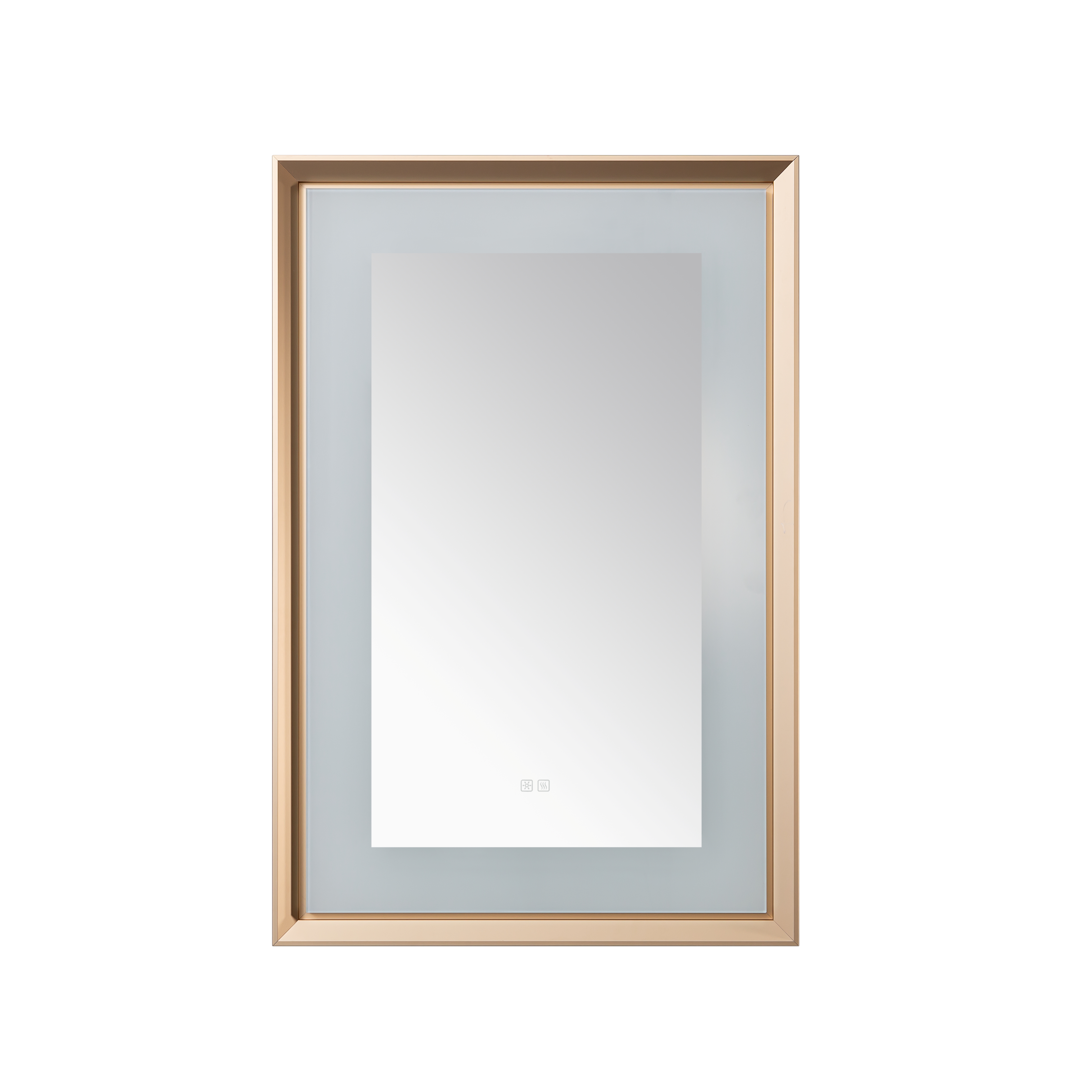  AQUADOM Madison 24"x36"x2.28"LED Lighted Framed Mirror for Bathrooms with Defogger, Dimmer, Touch Control, 3 Color Lighting in Brushed Gold