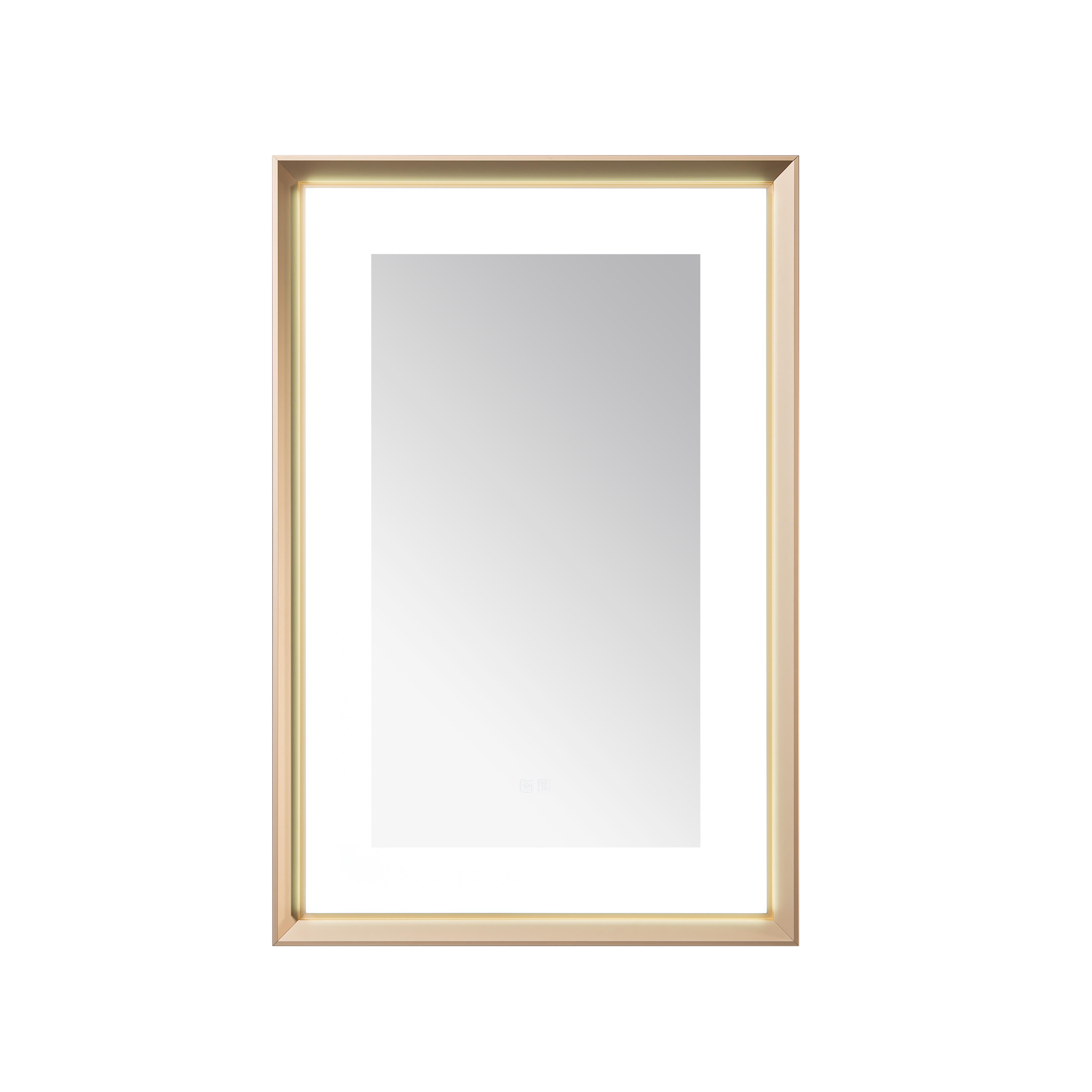  AQUADOM Madison 24"x36"x2.28"LED Lighted Framed Mirror for Bathrooms with Defogger, Dimmer, Touch Control, 3 Color Lighting in Brushed Gold