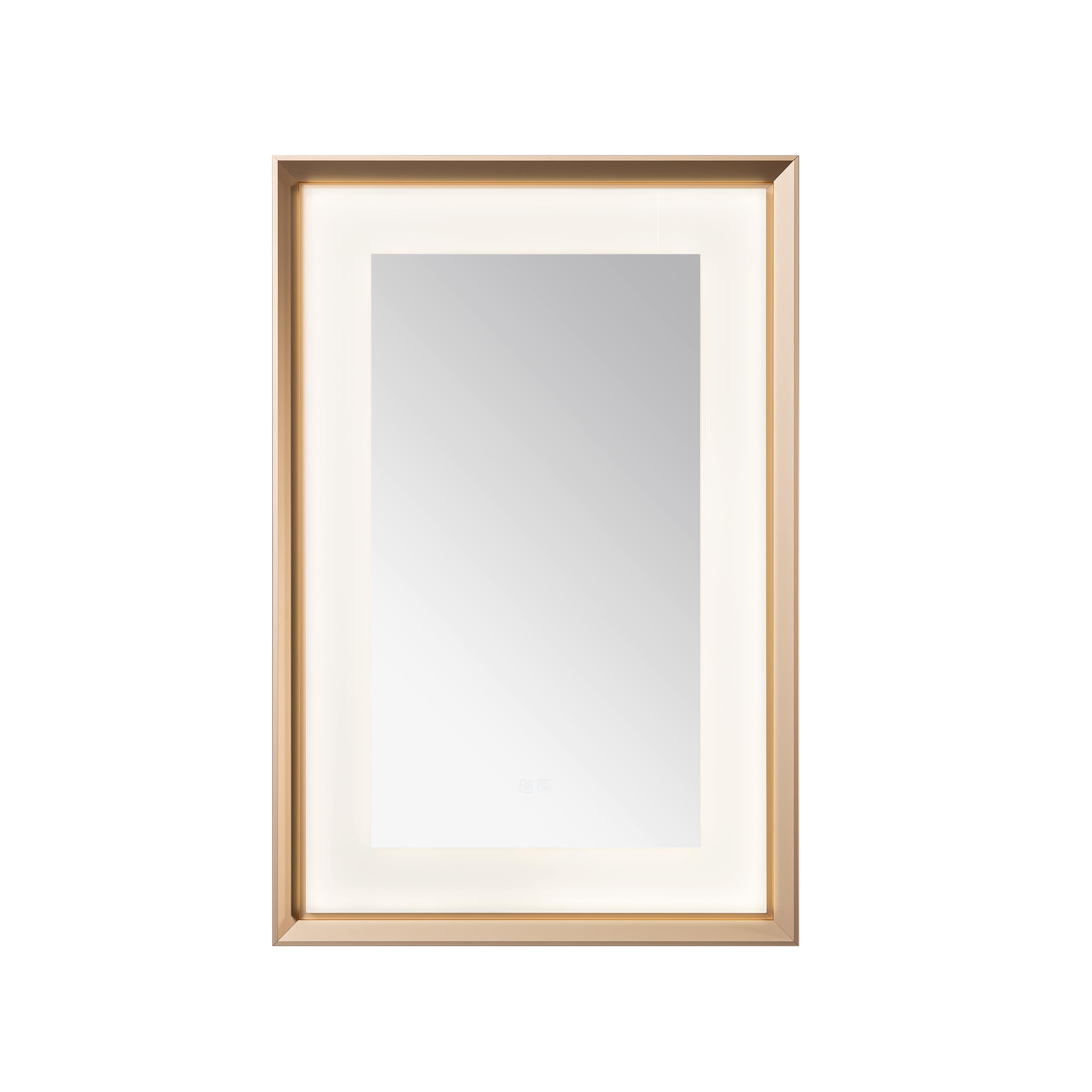  AQUADOM Madison 24"x36"x2.28"LED Lighted Framed Mirror for Bathrooms with Defogger, Dimmer, Touch Control, 3 Color Lighting in Brushed Gold