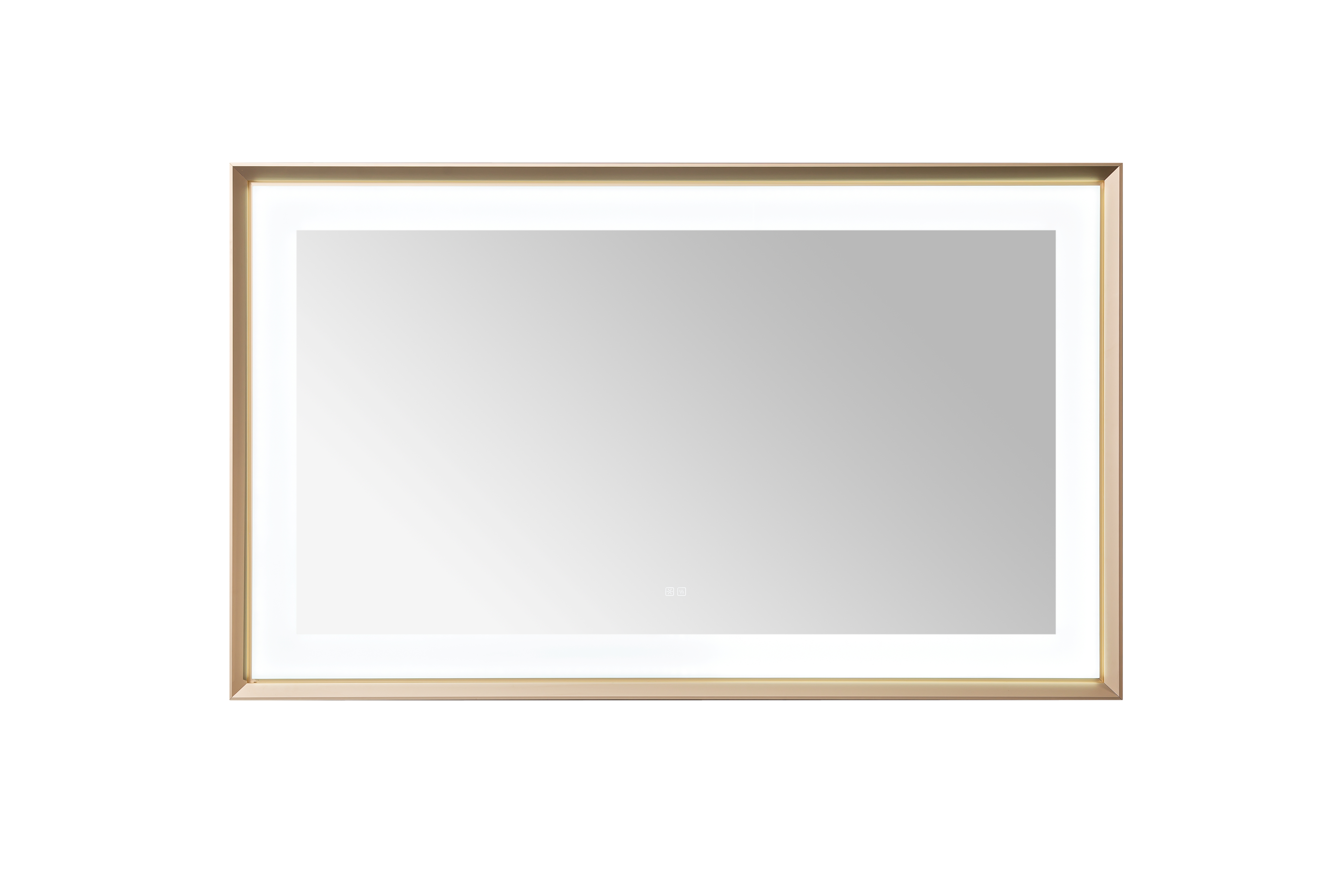  AQUADOM Madison 60"x36"x2.28" LED Lighted Framed Mirror for Bathrooms with Defogger, Dimmer, Touch Control, 3 Color Lighting in Brushed Gold