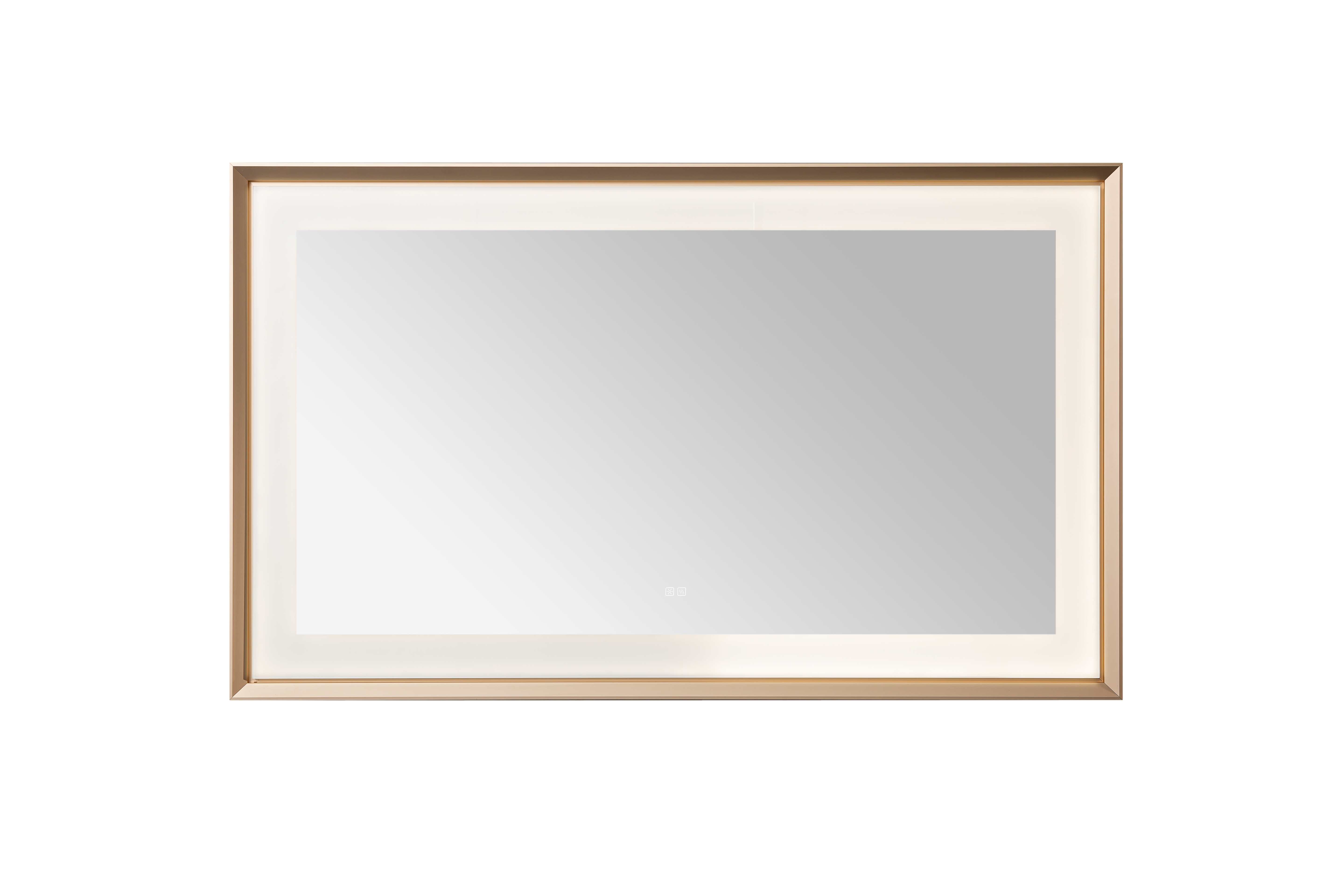  AQUADOM Madison 60"x36"x2.28" LED Lighted Framed Mirror for Bathrooms with Defogger, Dimmer, Touch Control, 3 Color Lighting in Brushed Gold