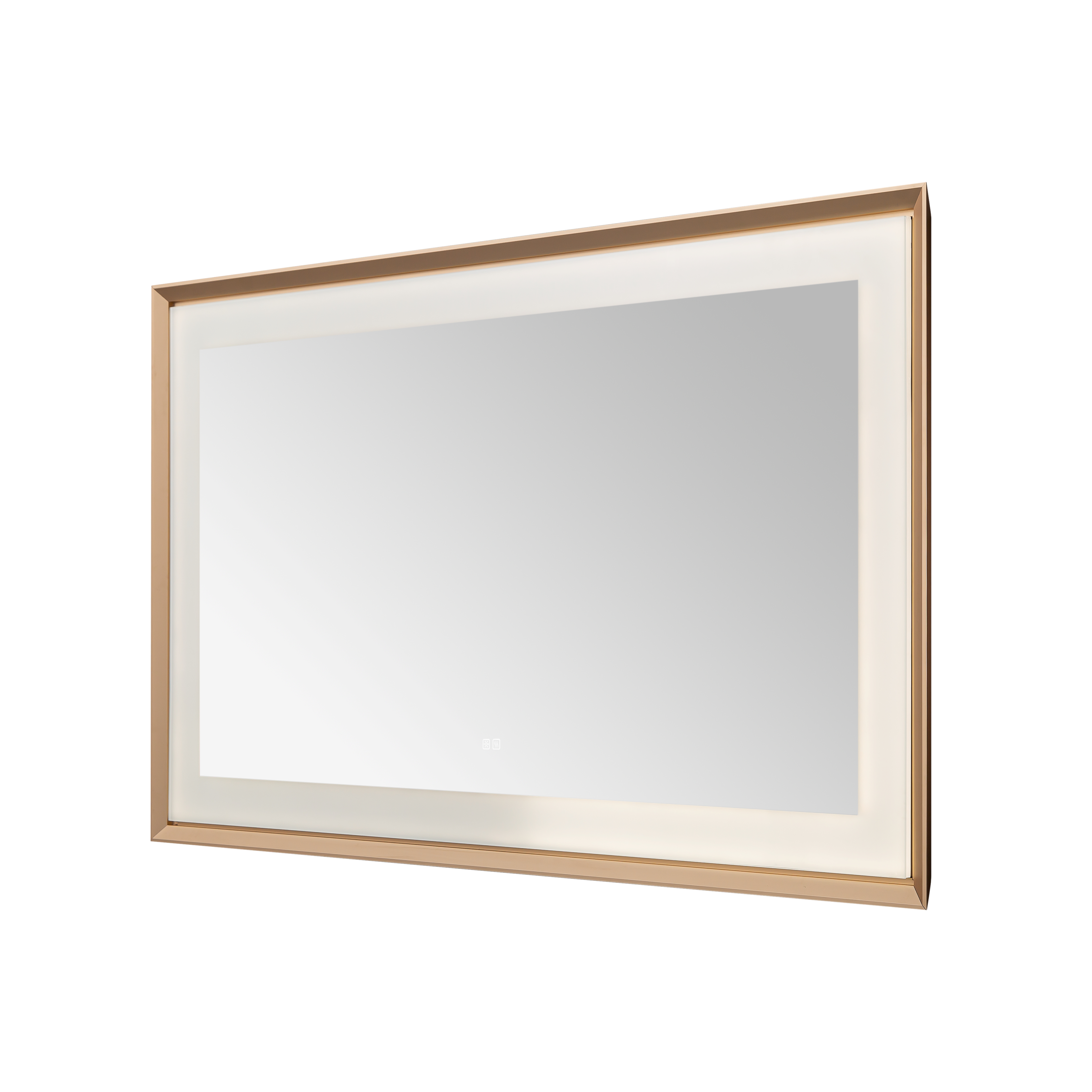  AQUADOM Madison 60"x36"x2.28" LED Lighted Framed Mirror for Bathrooms with Defogger, Dimmer, Touch Control, 3 Color Lighting in Brushed Gold