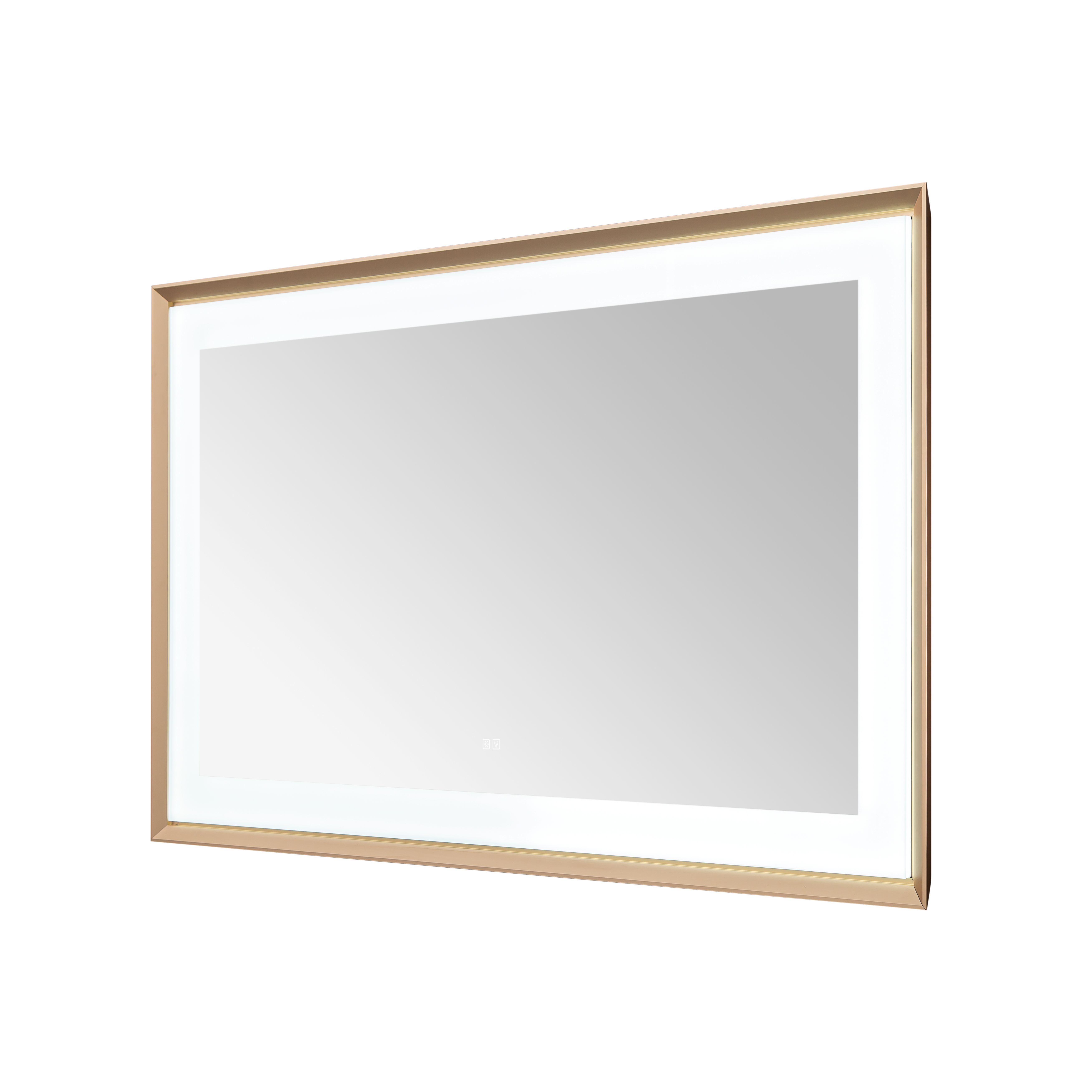  AQUADOM Madison 60"x36"x2.28" LED Lighted Framed Mirror for Bathrooms with Defogger, Dimmer, Touch Control, 3 Color Lighting in Brushed Gold