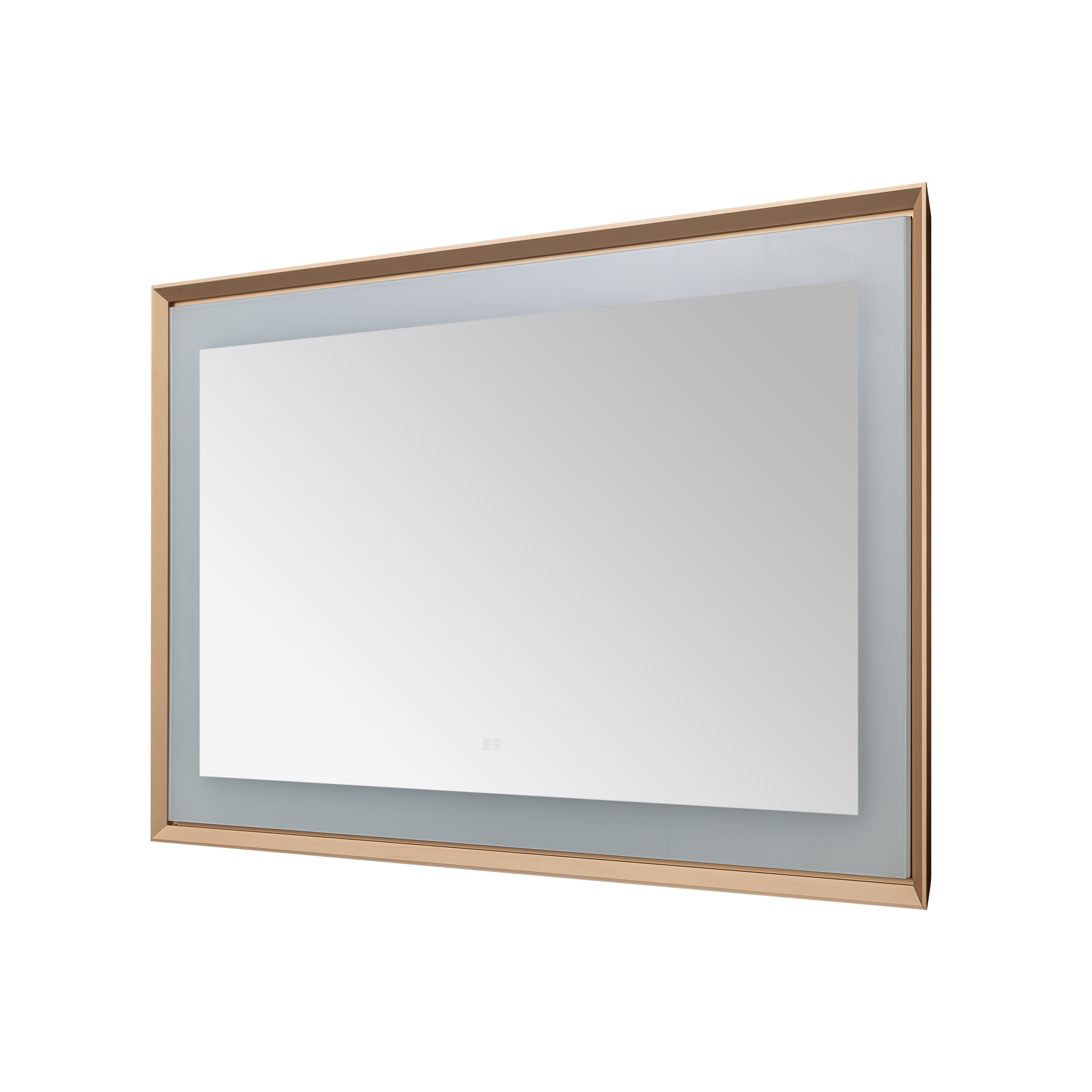  AQUADOM Madison 60"x36"x2.28" LED Lighted Framed Mirror for Bathrooms with Defogger, Dimmer, Touch Control, 3 Color Lighting in Brushed Gold