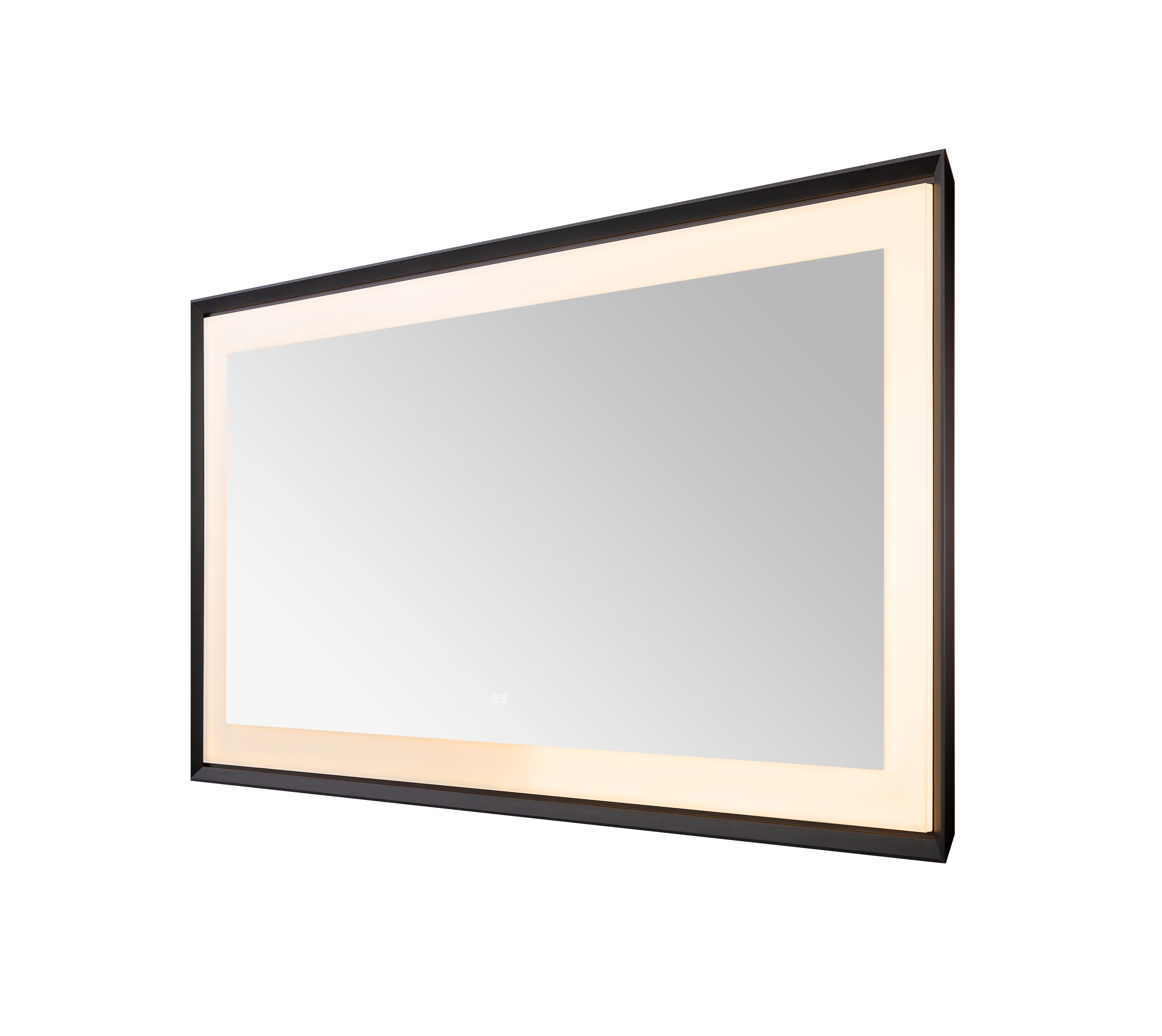  AQUADOM Madison 72"x36"x2.28" LED Lighted Framed Mirror for Bathrooms with Defogger, Dimmer, Touch Control, 3 Color Lighting in Matte Black
