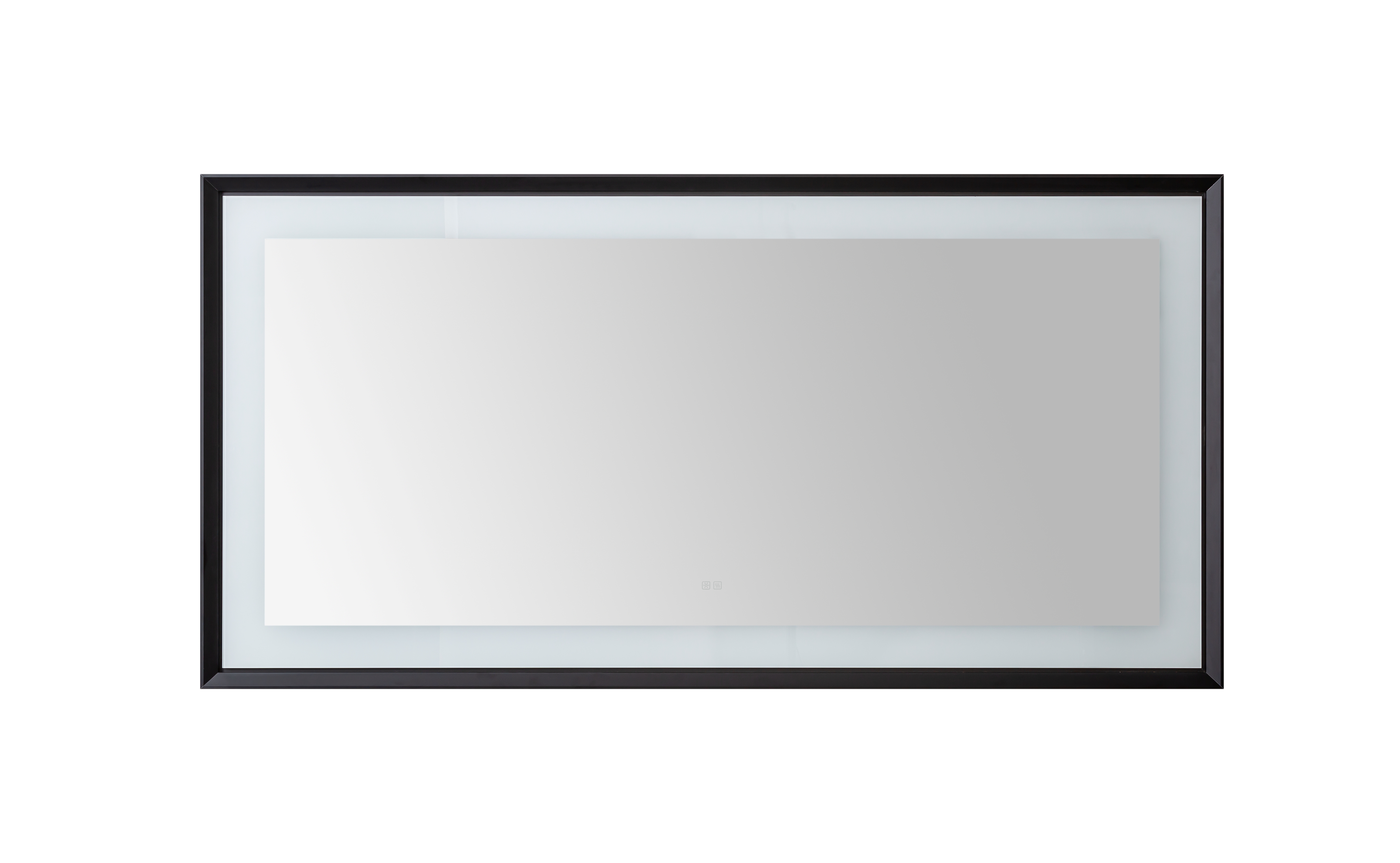  AQUADOM Madison 72"x36"x2.28" LED Lighted Framed Mirror for Bathrooms with Defogger, Dimmer, Touch Control, 3 Color Lighting in Matte Black