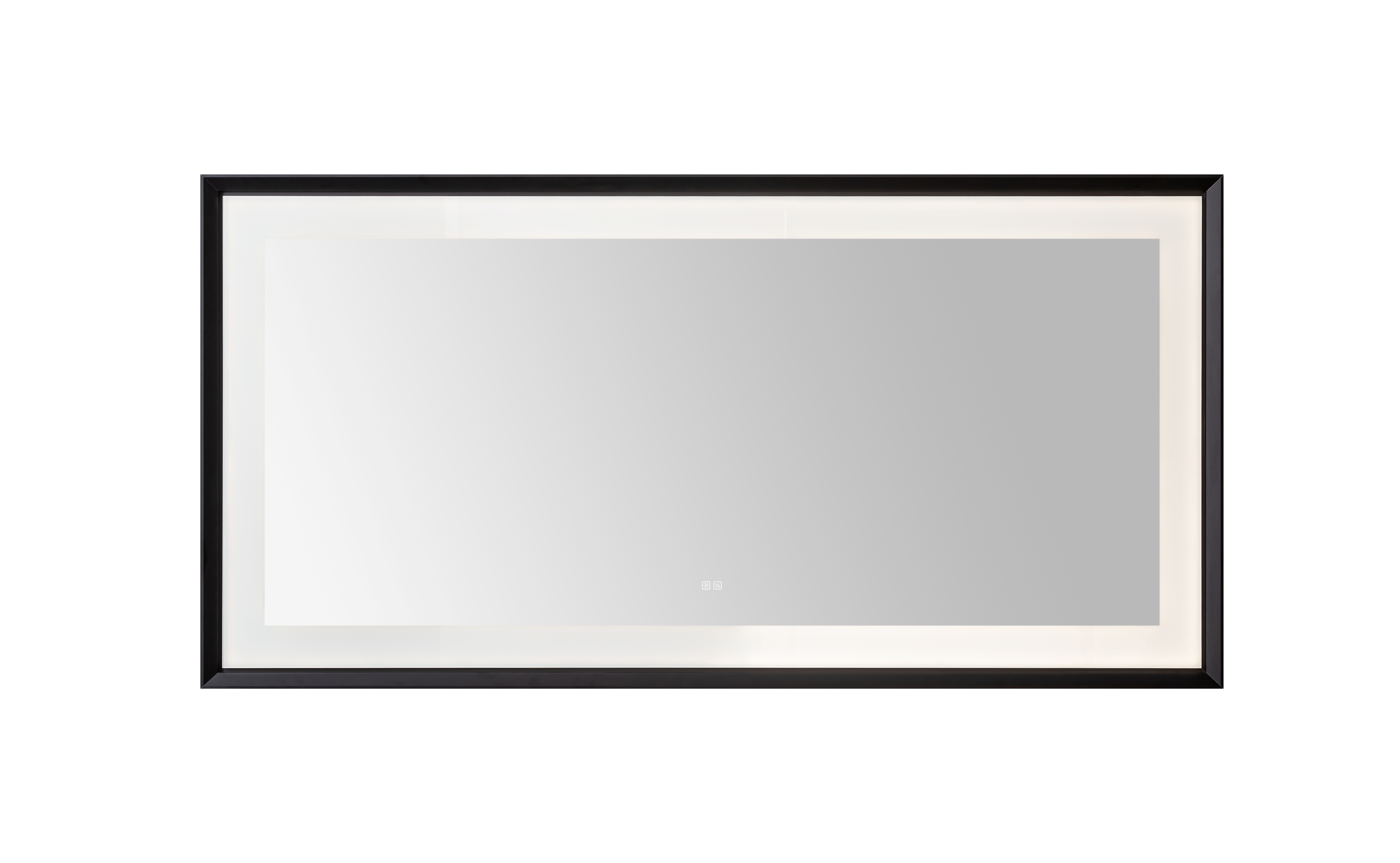 AQUADOM Madison 72"x36"x2.28" LED Lighted Framed Mirror for Bathrooms with Defogger, Dimmer, Touch Control, 3 Color Lighting in Matte Black