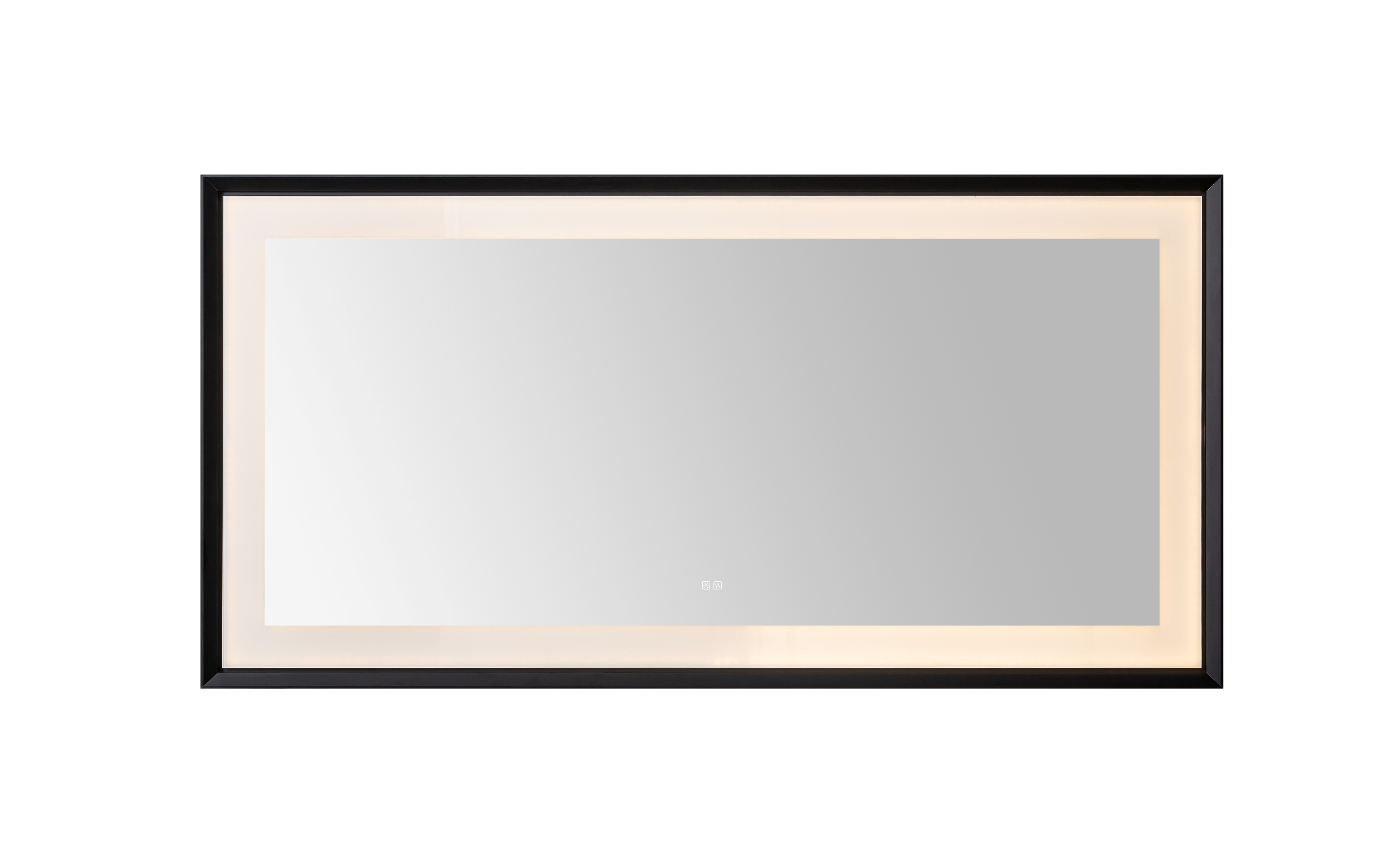  AQUADOM Madison 72"x36"x2.28" LED Lighted Framed Mirror for Bathrooms with Defogger, Dimmer, Touch Control, 3 Color Lighting in Matte Black